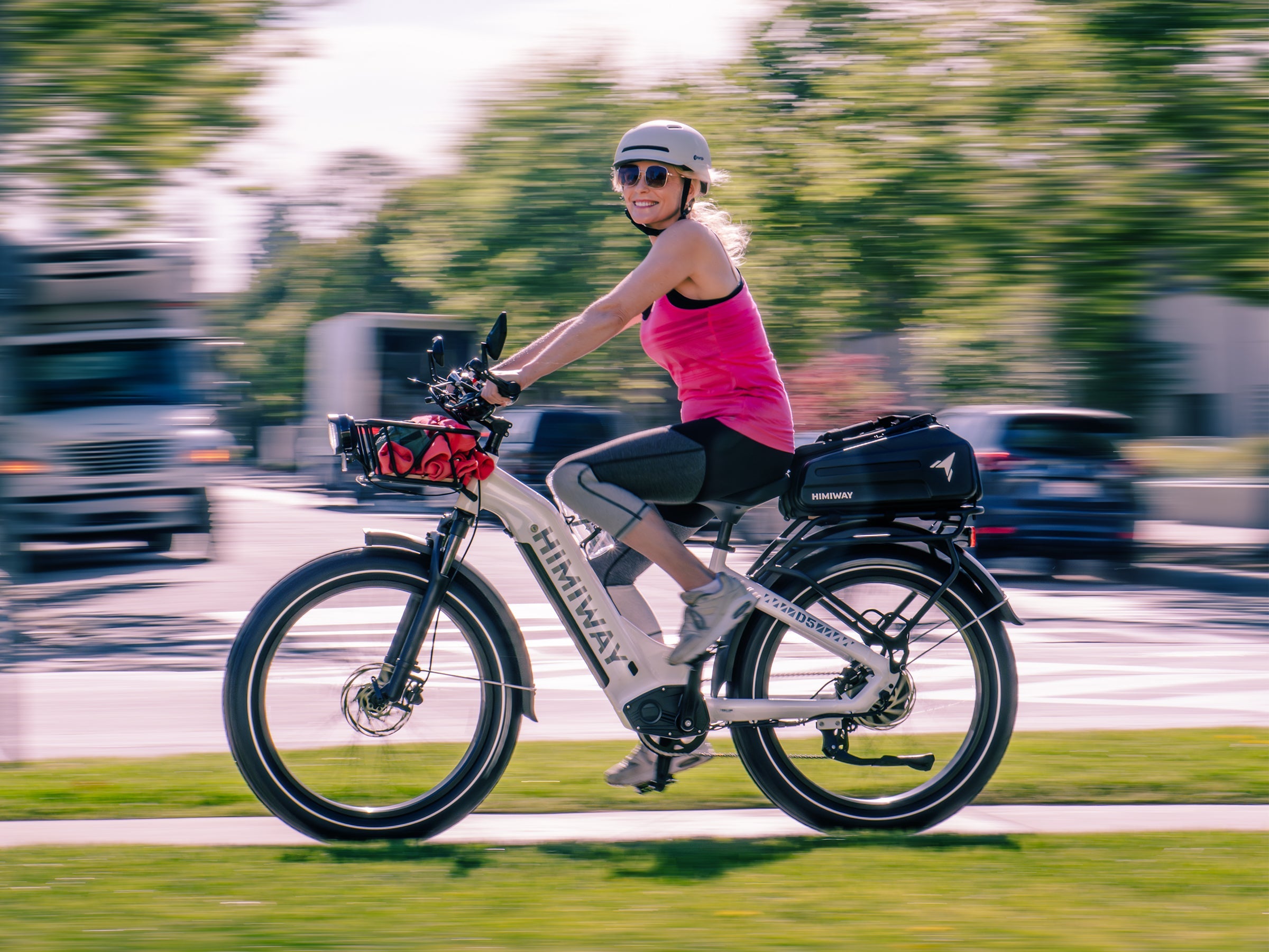 Himiway D5 Zebra Step-Thru Electric Fat Tire Bike  Electric Bikes Paradise