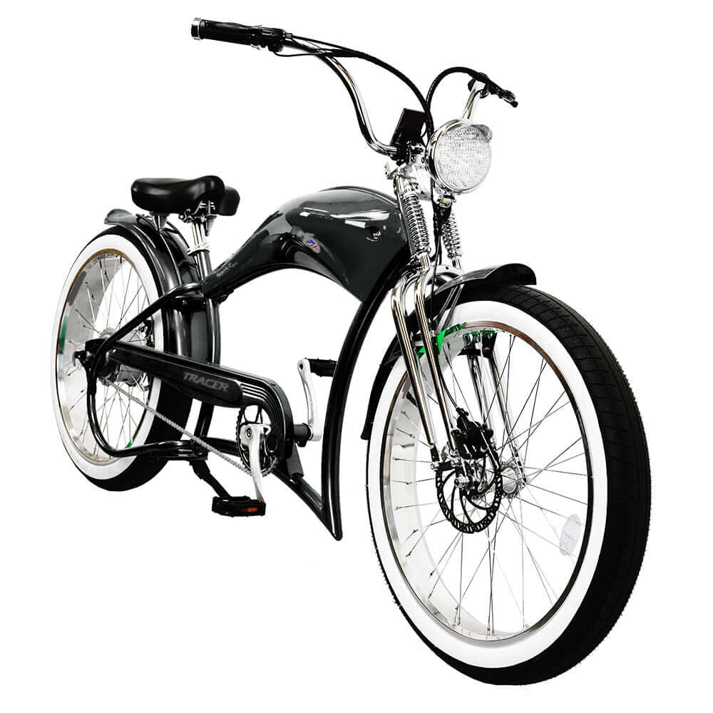 Tracer Twenty5 DS 500W Motorcycle-Style Stretch Chopper Electric Bike