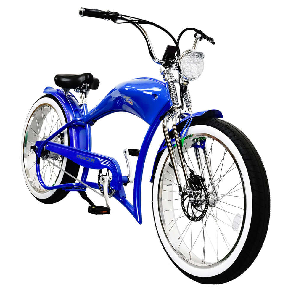 Tracer Twenty5 DS 500W Motorcycle-Style Stretch Chopper Electric Bike