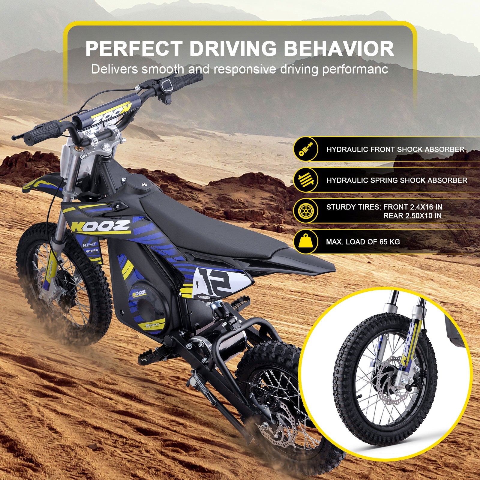 MotoTec 36V 1000W Electric Dirt Bike
