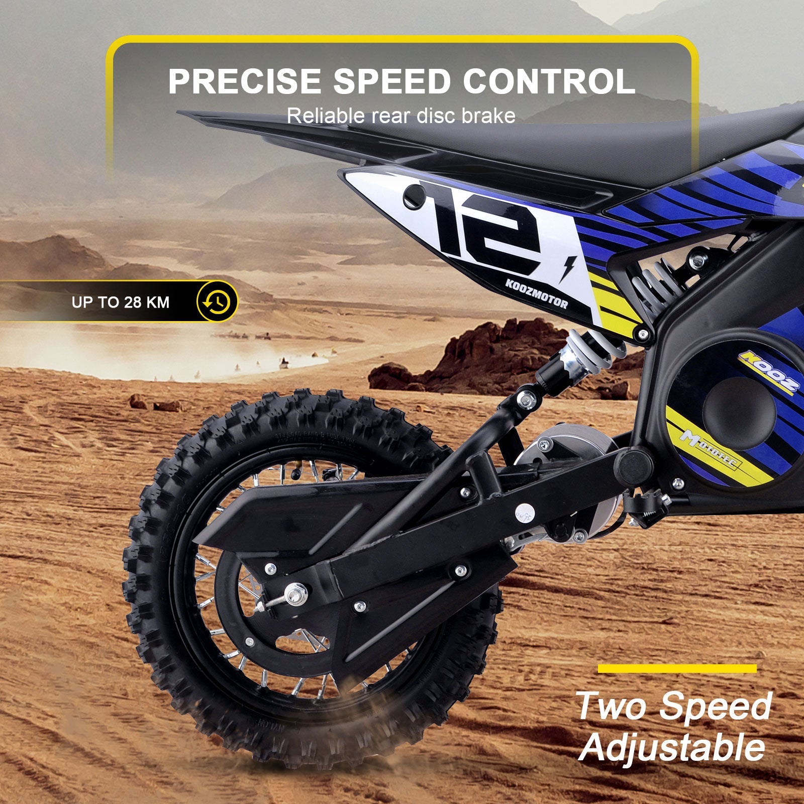 MotoTec 36V 1000W Electric Dirt Bike