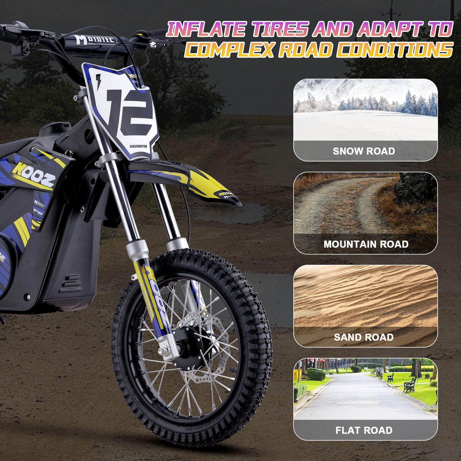 MotoTec 36V 1000W Electric Dirt Bike