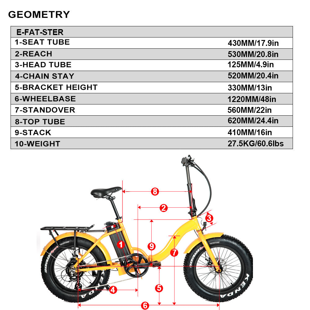 Eunorau E-FAT-STEP Folding Step-Thru Electric Bike
