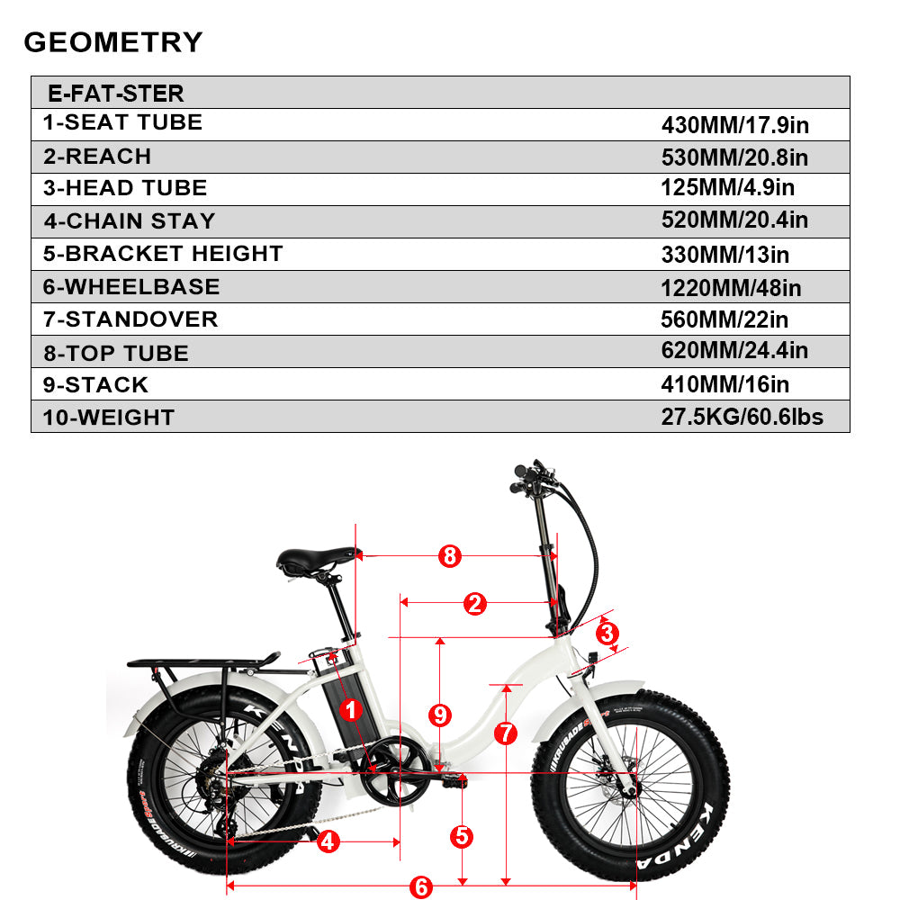 Eunorau E-FAT-STEP Folding Step-Thru Electric Bike