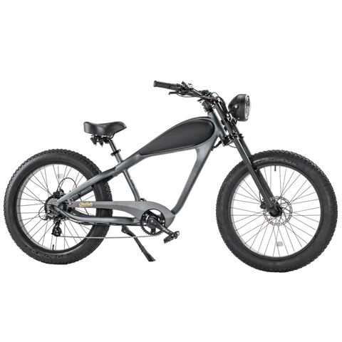 GlareWheel EB-CH Vintage Cafe Racer 750W 48V 17Ah Fat Tire Electric Bike