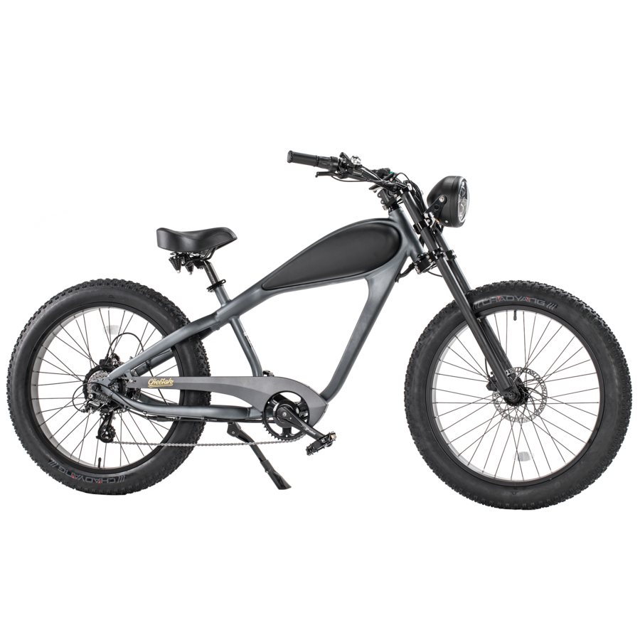 GlareWheel EB-CH Vintage Cafe Racer 750W 48V 17Ah Fat Tire Electric Bike