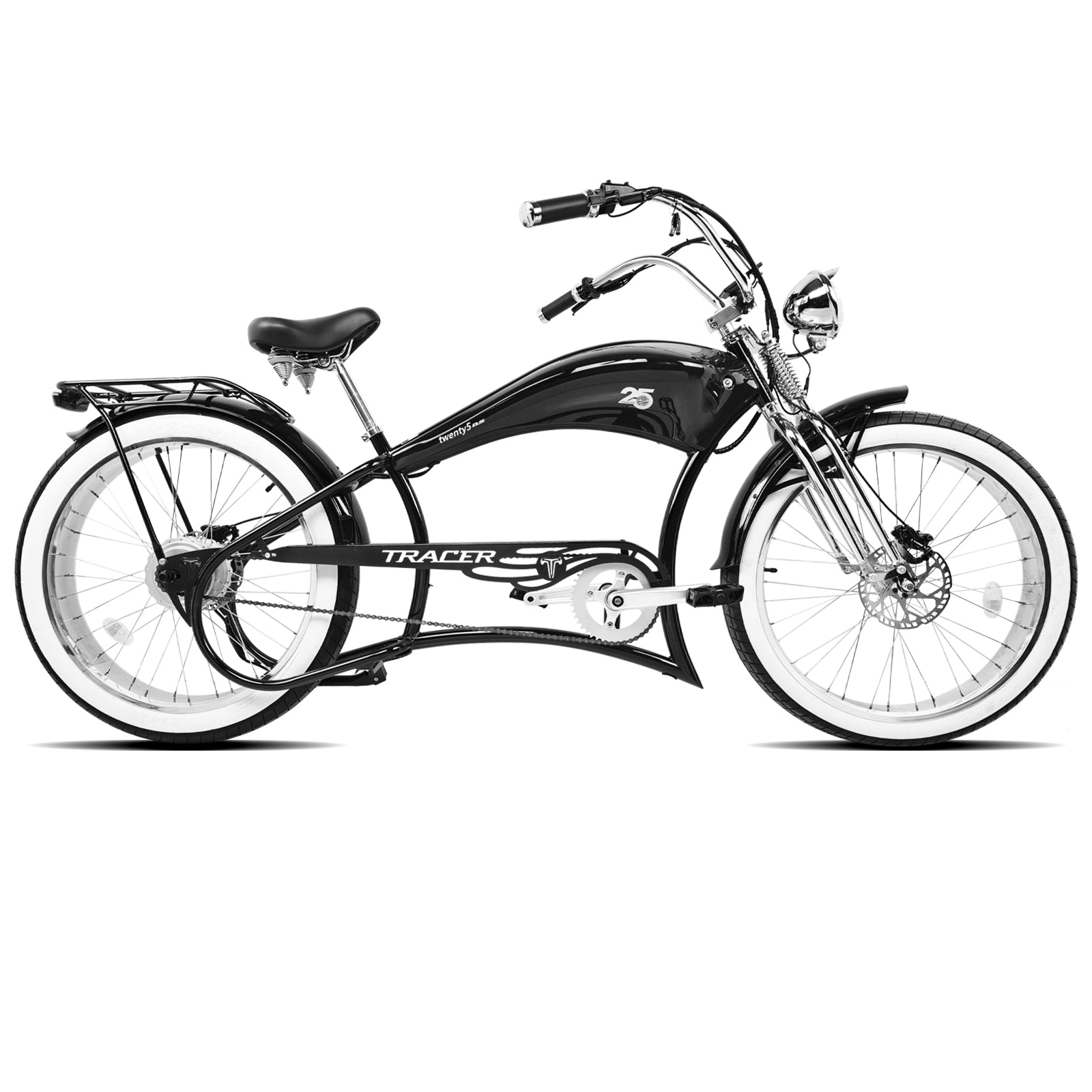 Tracer Twenty5 800W Chopper Stretch Cruiser Electric Bike