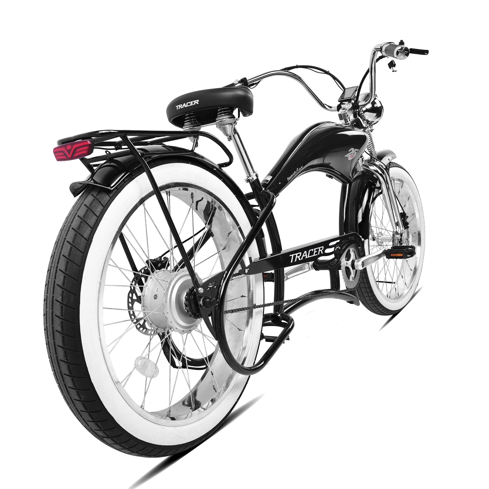 Tracer Twenty5 800W Chopper Stretch Cruiser Electric Bike