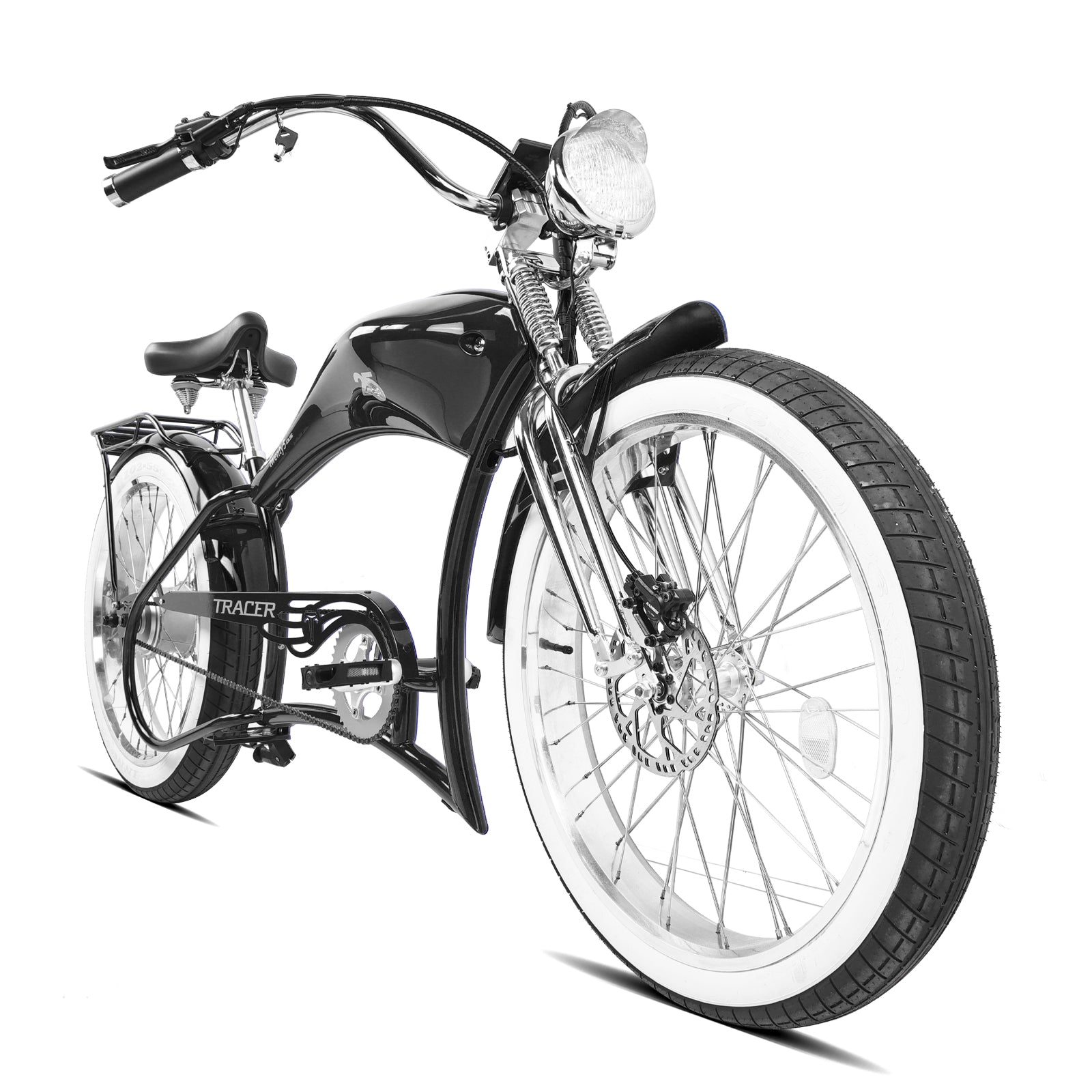 Tracer Twenty5 800W Chopper Stretch Cruiser Electric Bike