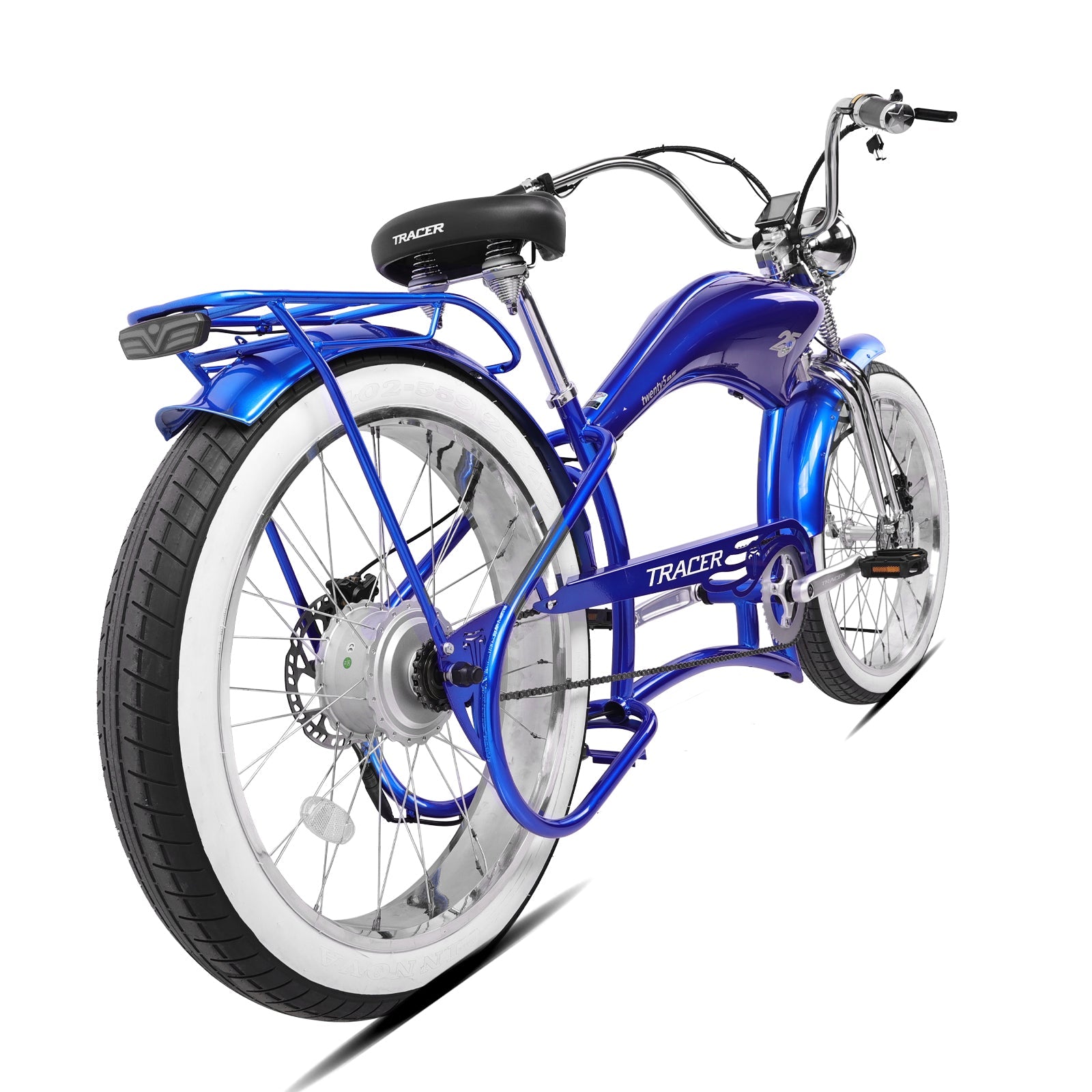 Tracer Twenty5 800W Chopper Stretch Cruiser Electric Bike