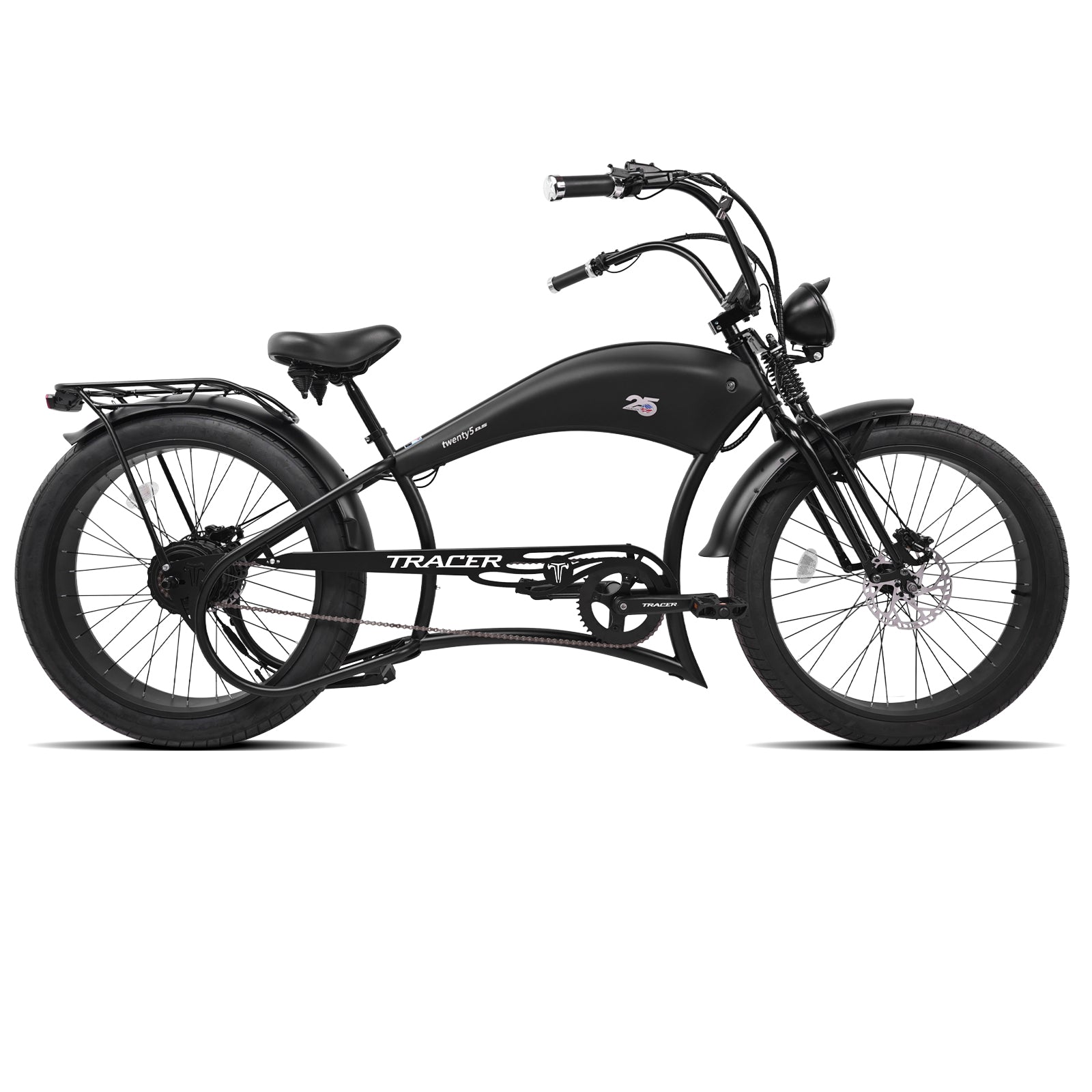 Tracer Twenty5 800W Chopper Stretch Cruiser Electric Bike