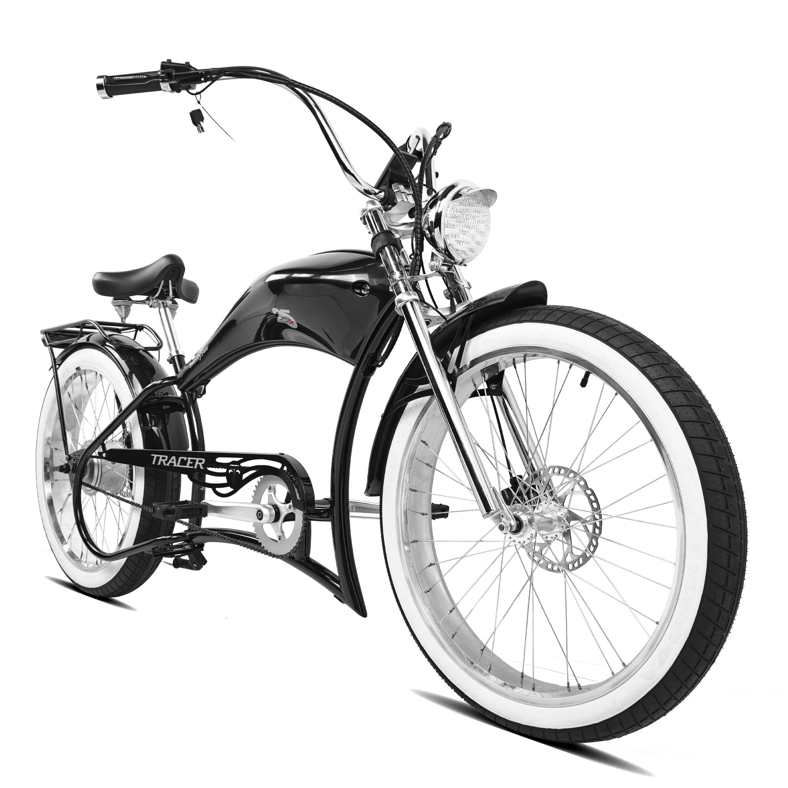 Tracer Twenty5 800W Chopper Stretch Cruiser Electric Bike