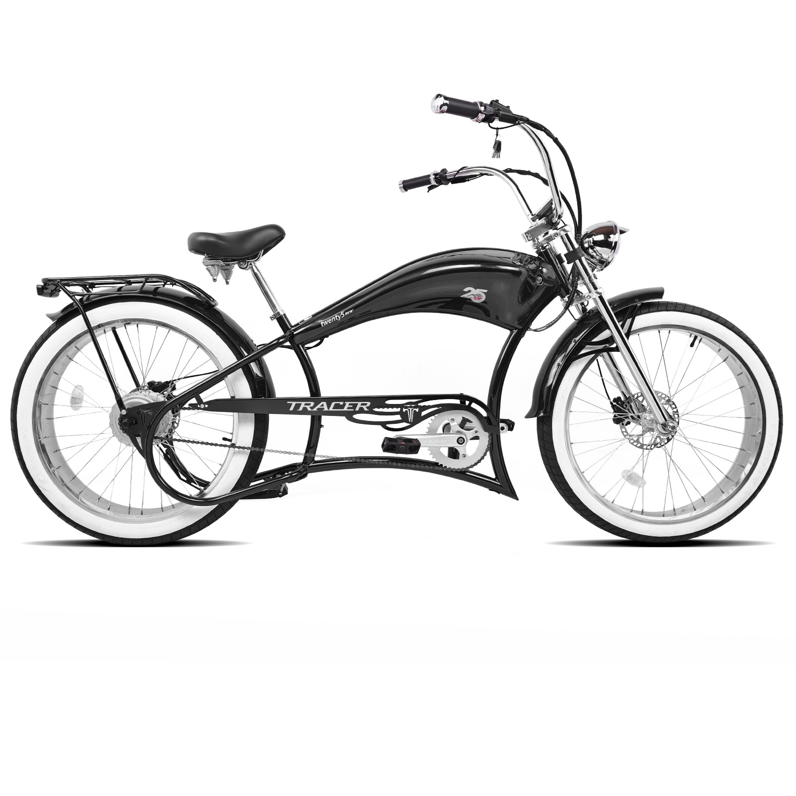 Tracer Twenty5 800W Chopper Stretch Cruiser Electric Bike