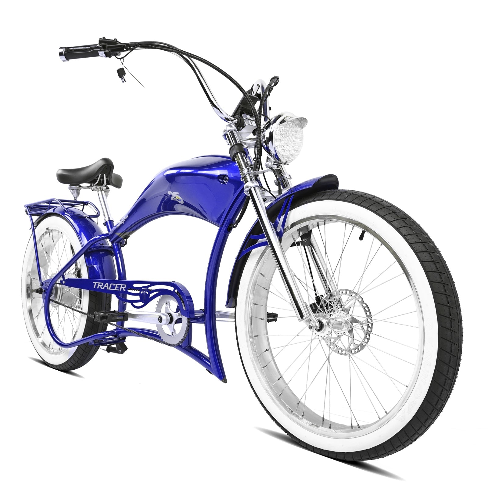 Tracer Twenty5 800W Chopper Stretch Cruiser Electric Bike