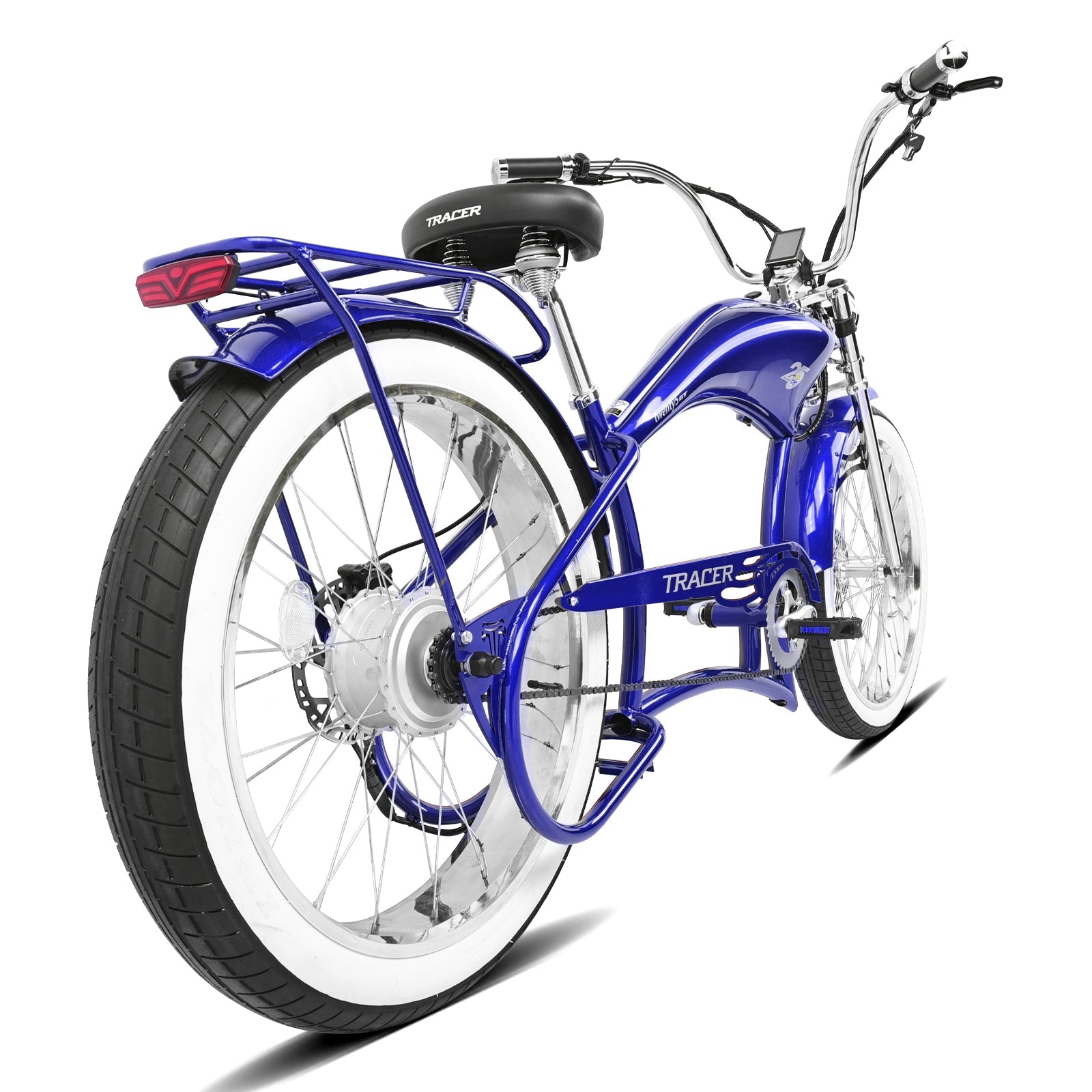 Tracer Twenty5 800W Chopper Stretch Cruiser Electric Bike