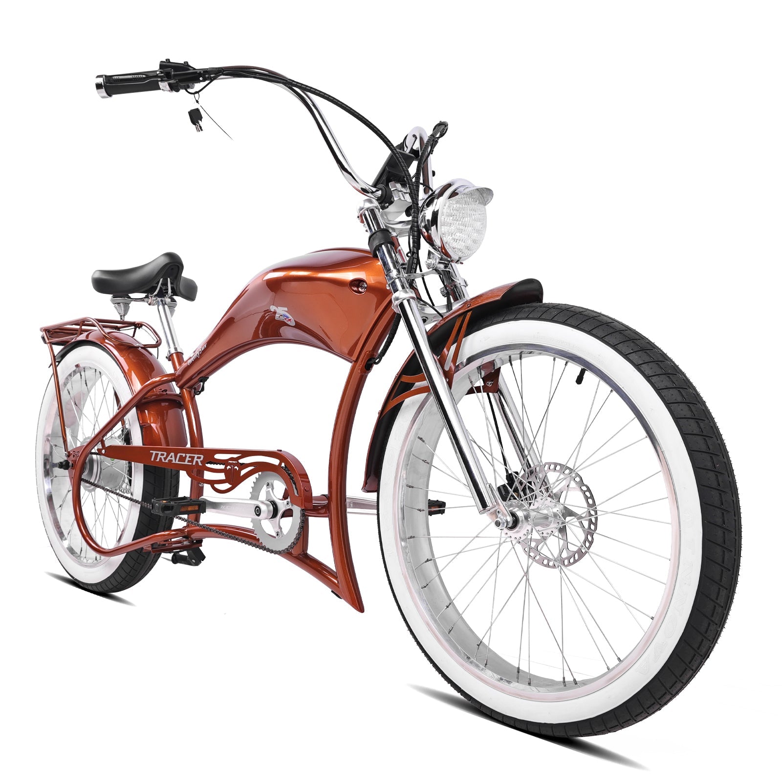 Tracer Twenty5 800W Chopper Stretch Cruiser Electric Bike