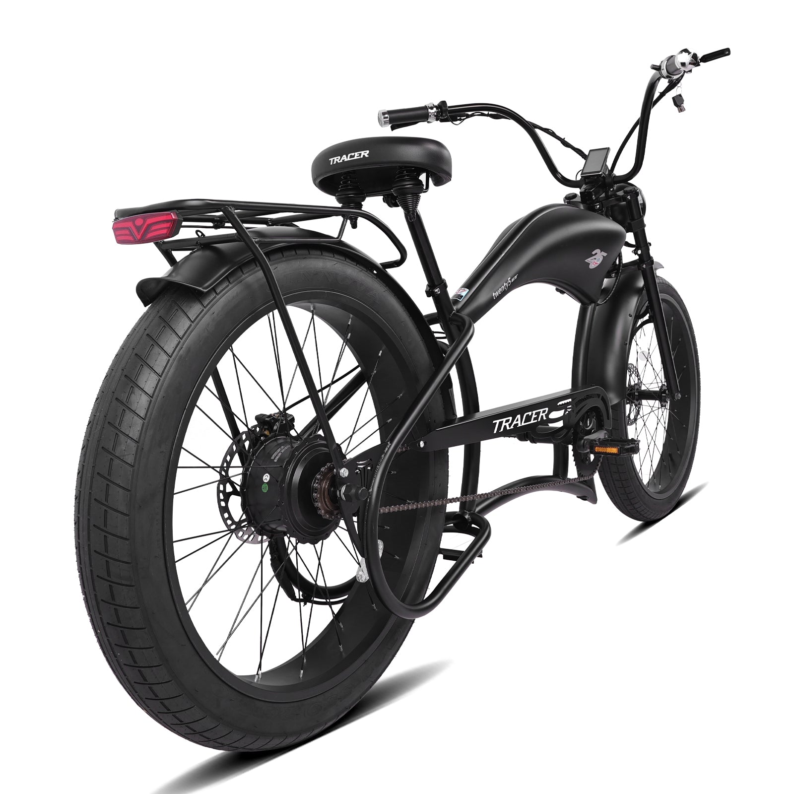 Tracer Twenty5 800W Chopper Stretch Cruiser Electric Bike