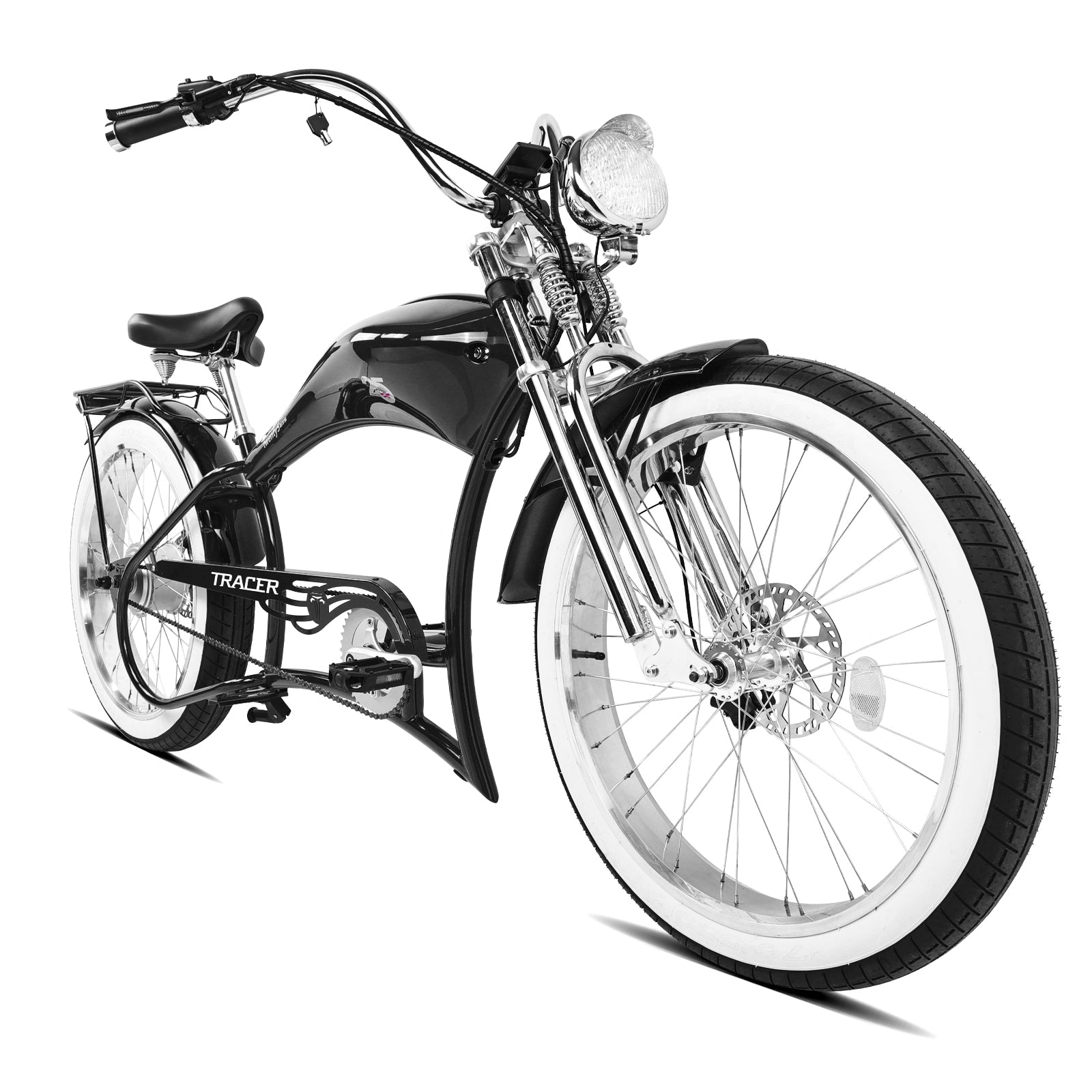Tracer Twenty5 800W Chopper Stretch Cruiser Electric Bike
