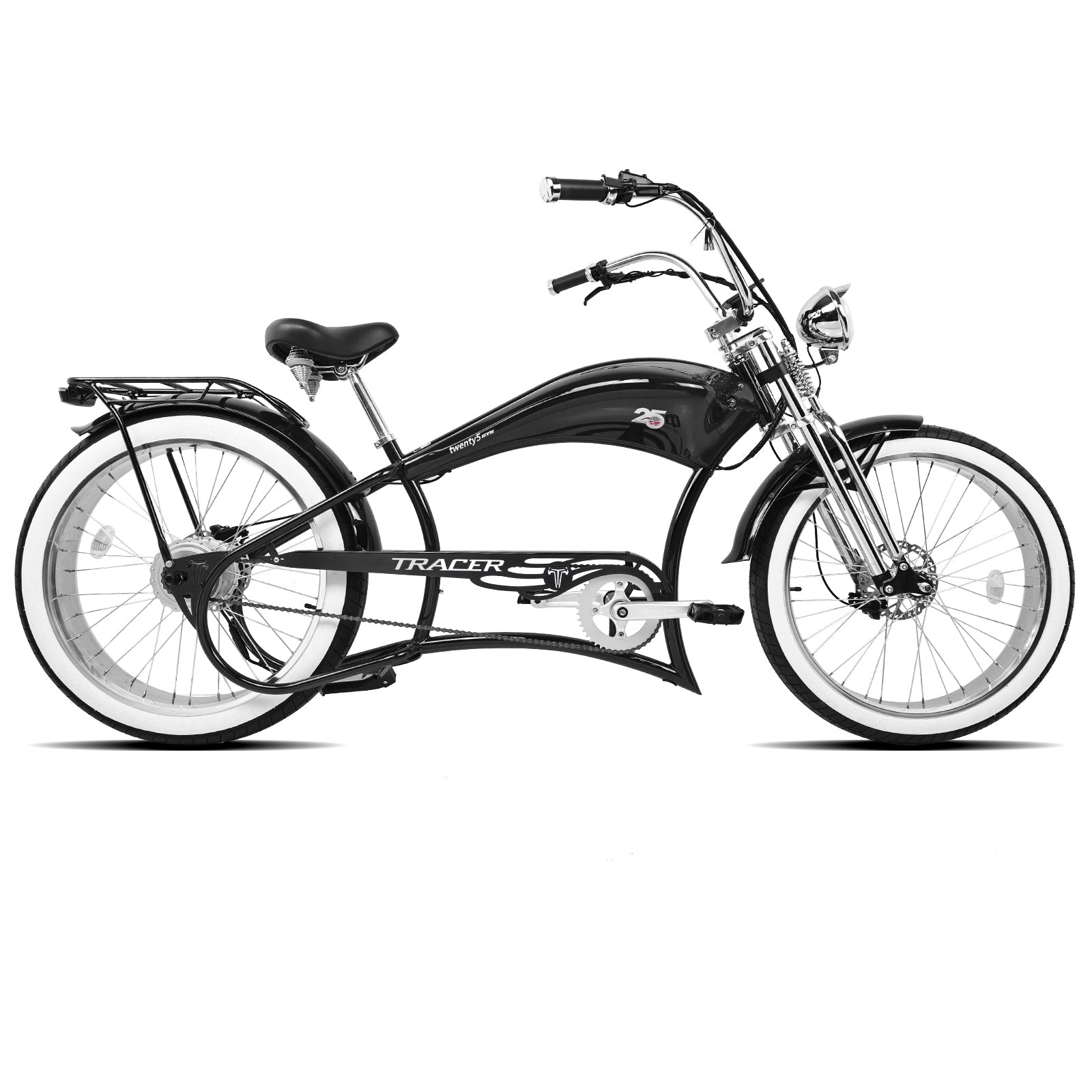 Tracer Twenty5 800W Chopper Stretch Cruiser Electric Bike