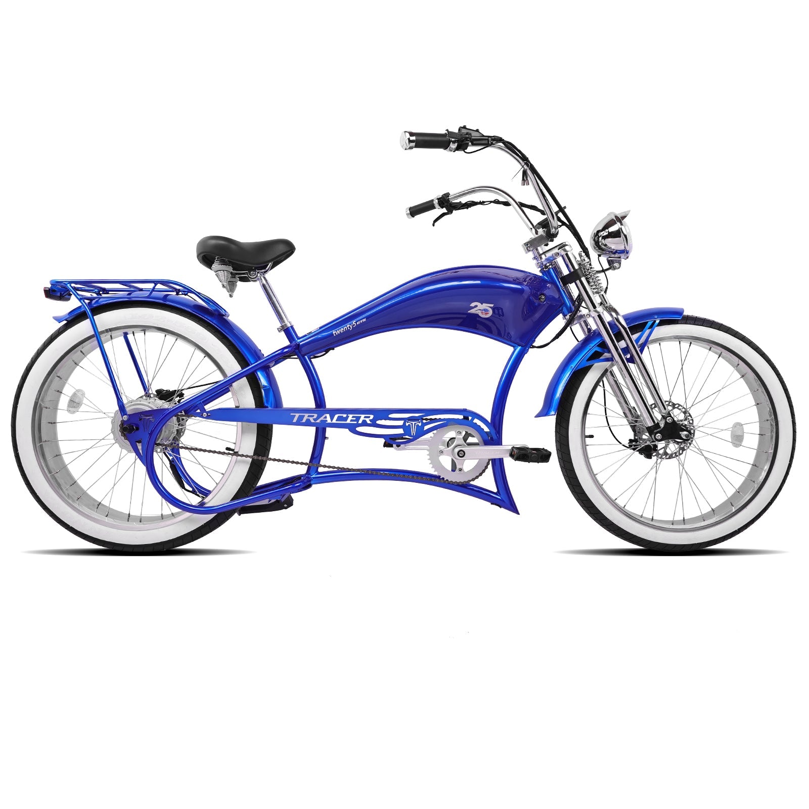 Tracer Twenty5 800W Chopper Stretch Cruiser Electric Bike