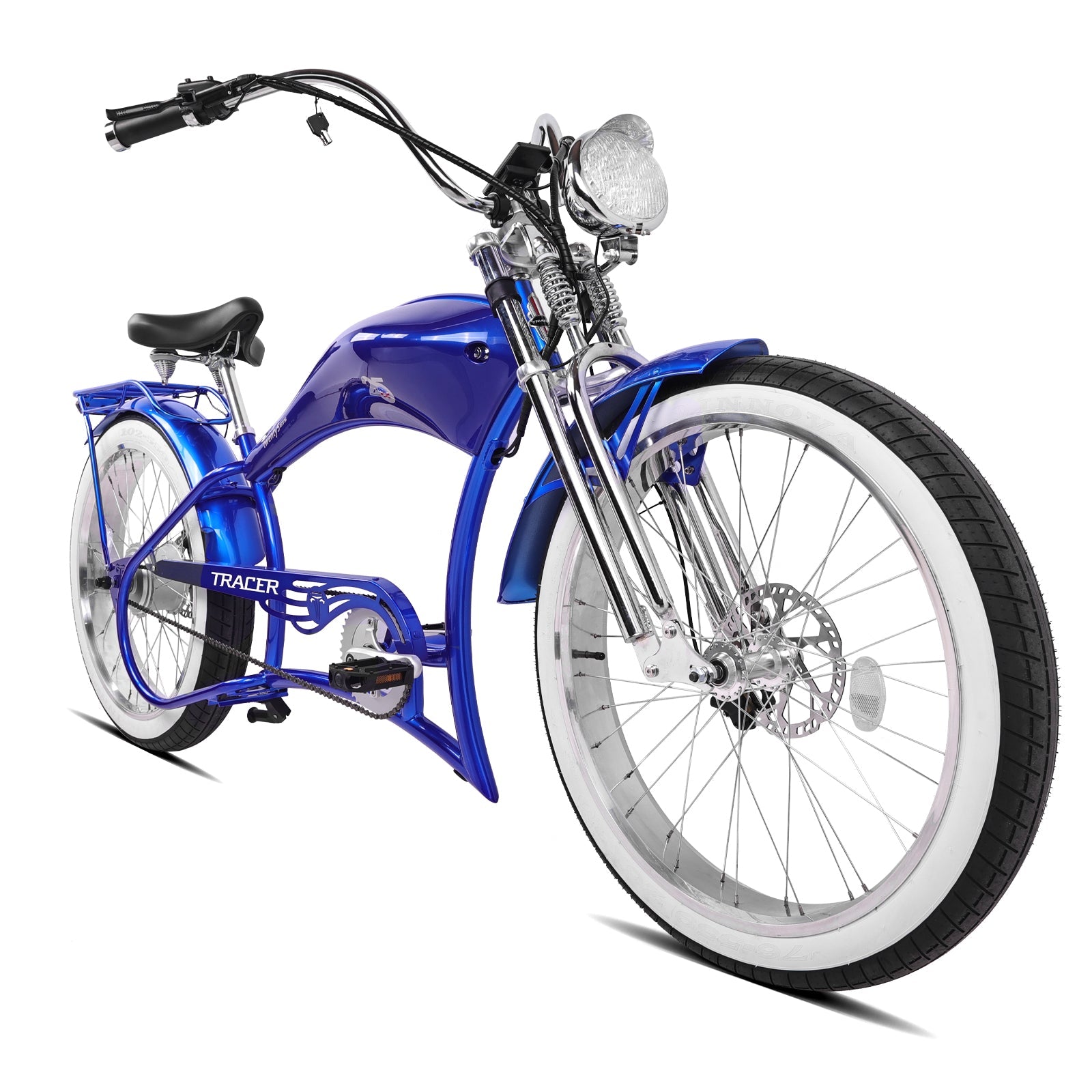 Tracer Twenty5 800W Chopper Stretch Cruiser Electric Bike