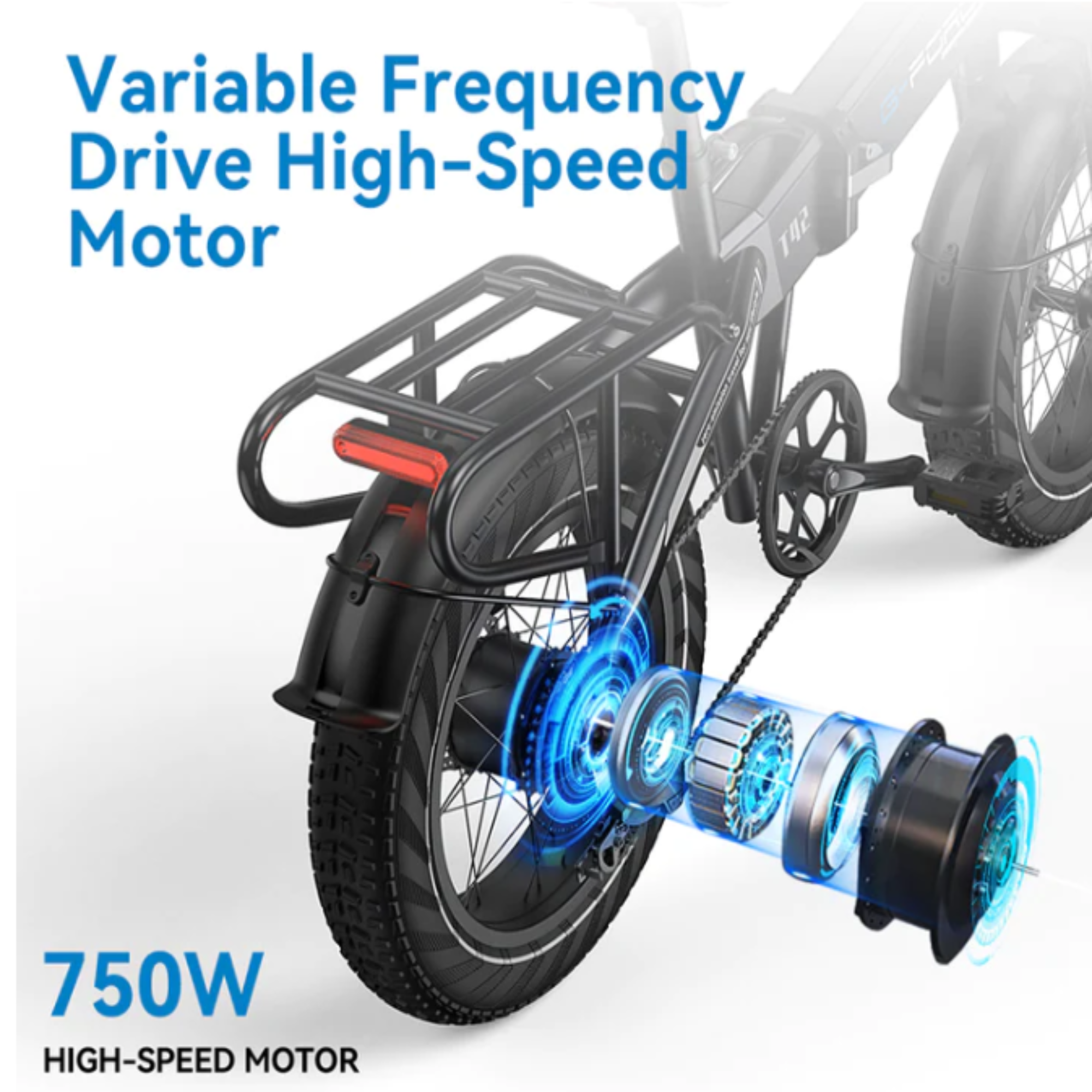 G-Force T42 750W 48V Folding Fat Tire Electric Bike