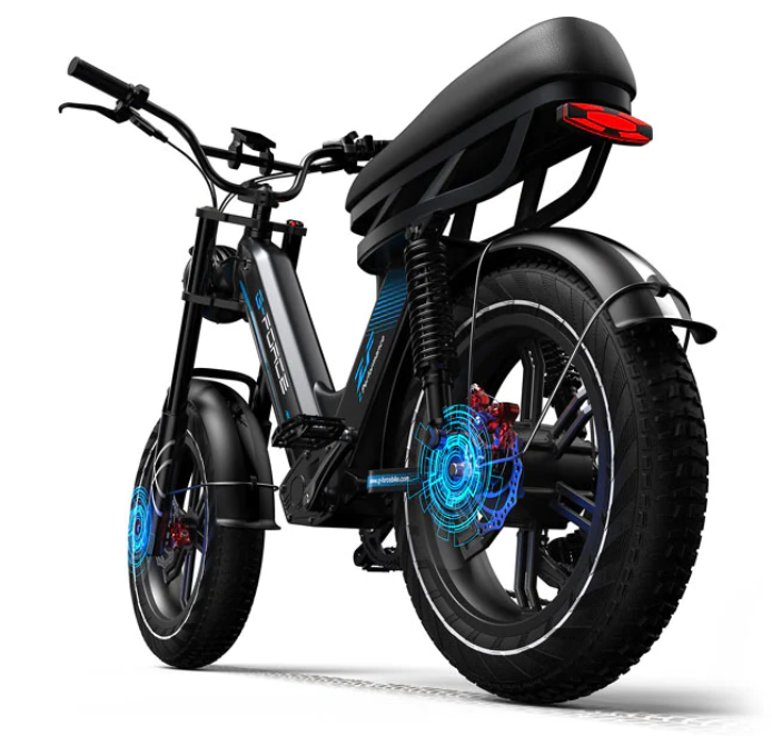 G-Force ZF 750W 48V Moped-Style Step-Through Fat Tire Electric Bike