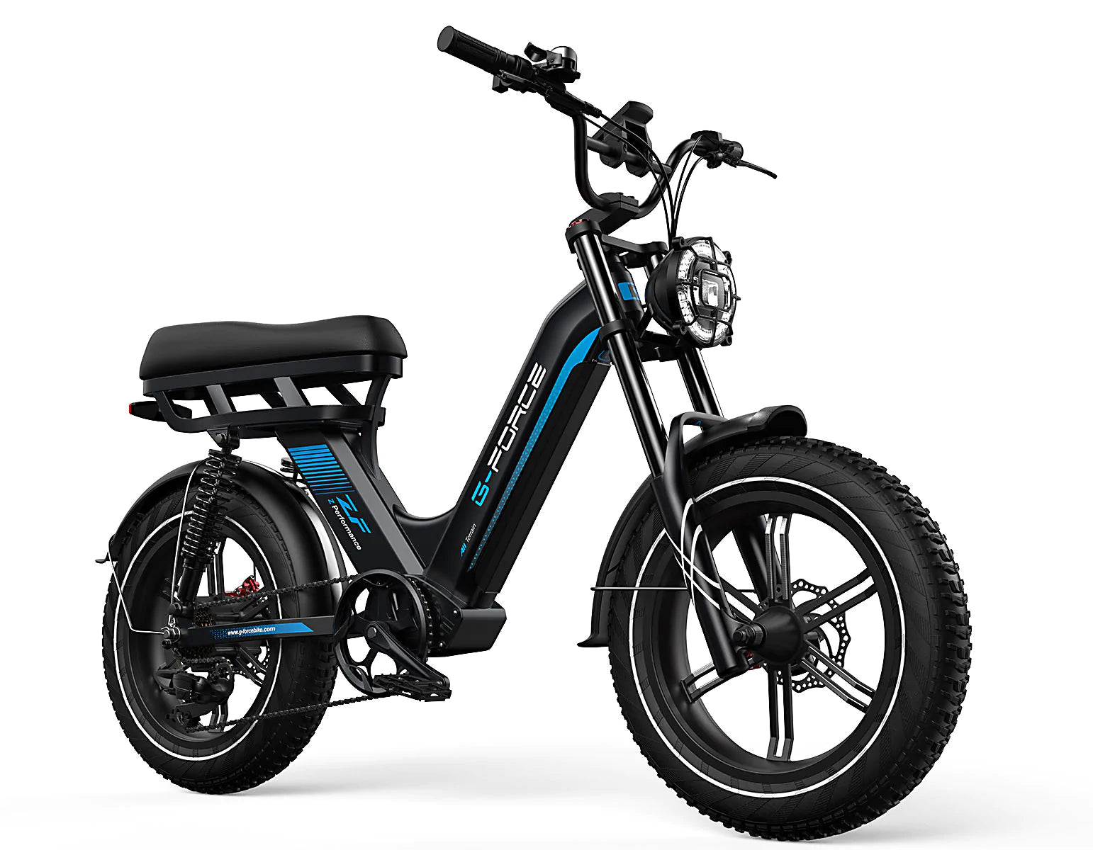 G-Force ZF 750W 48V Moped-Style Step-Through Fat Tire Electric Bike