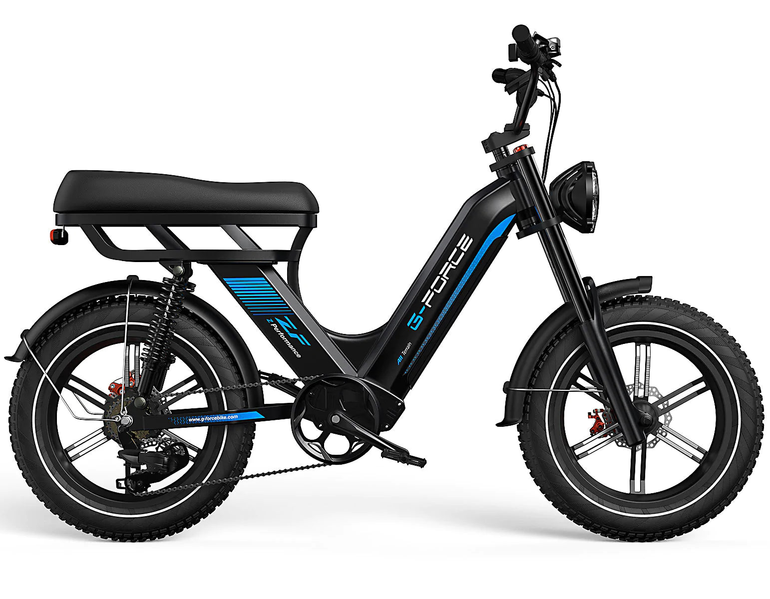G-Force ZF 750W 48V Moped-Style Step-Through Fat Tire Electric Bike