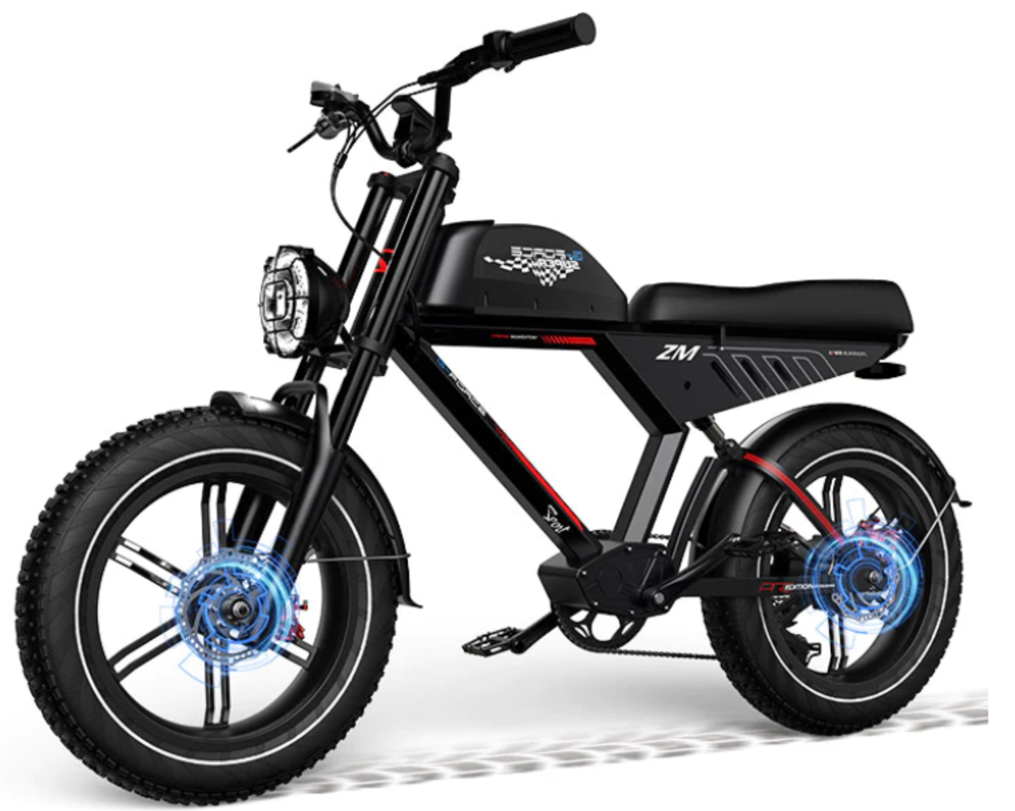 G-Force ZM 750W 48V Fat Tire Moped-Style Electric Bike