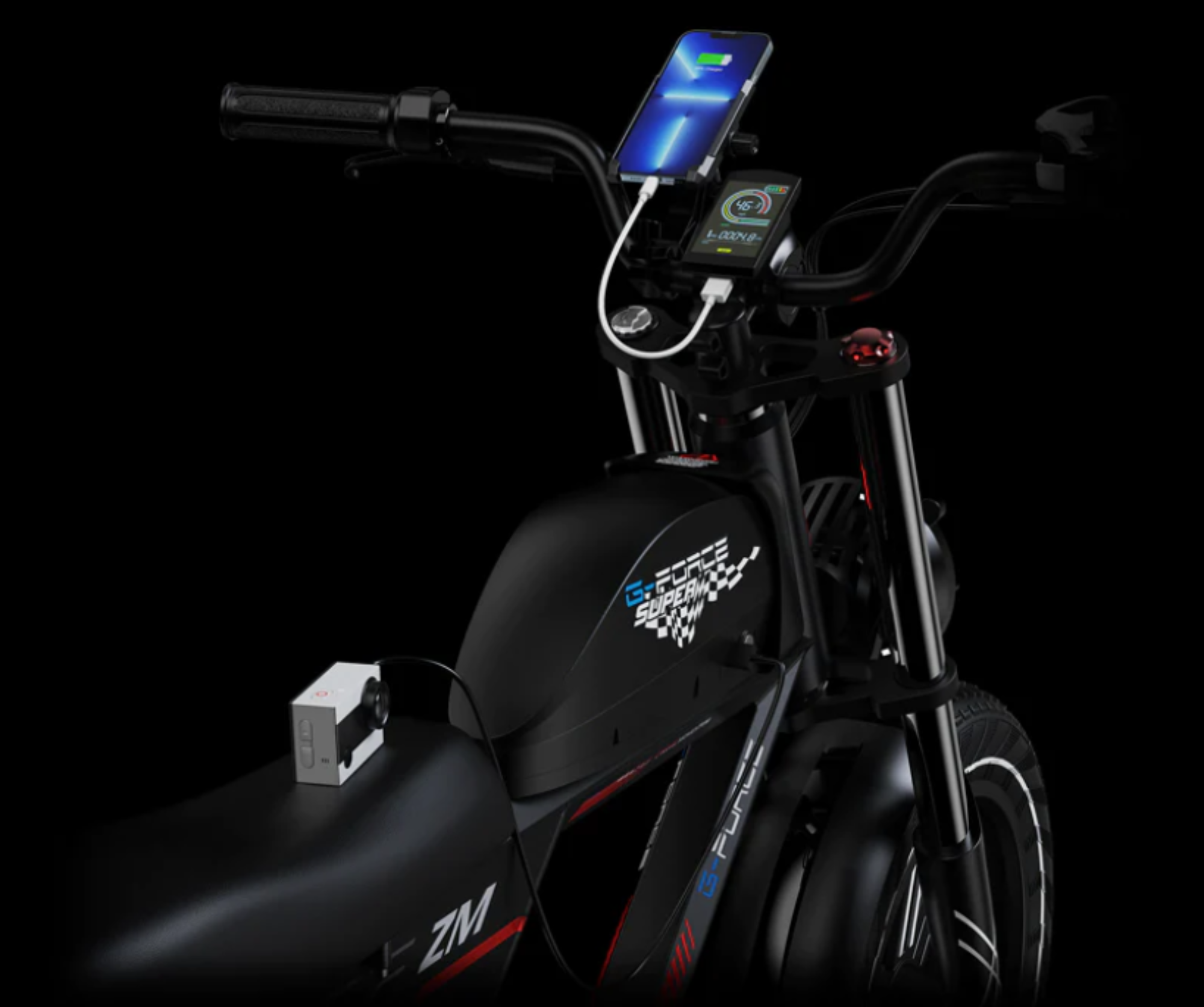 G-Force ZM 750W 48V Fat Tire Moped-Style Electric Bike