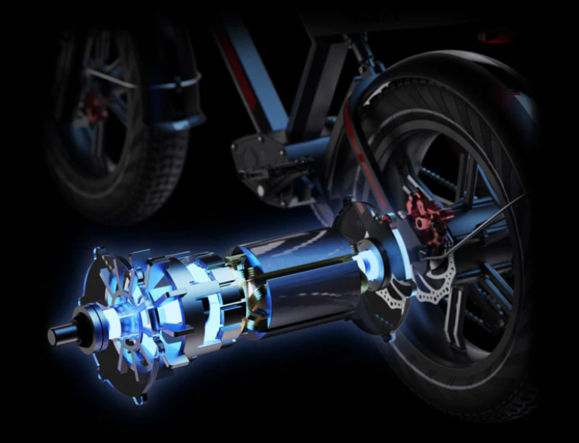 G-Force ZM 750W 48V Fat Tire Moped-Style Electric Bike