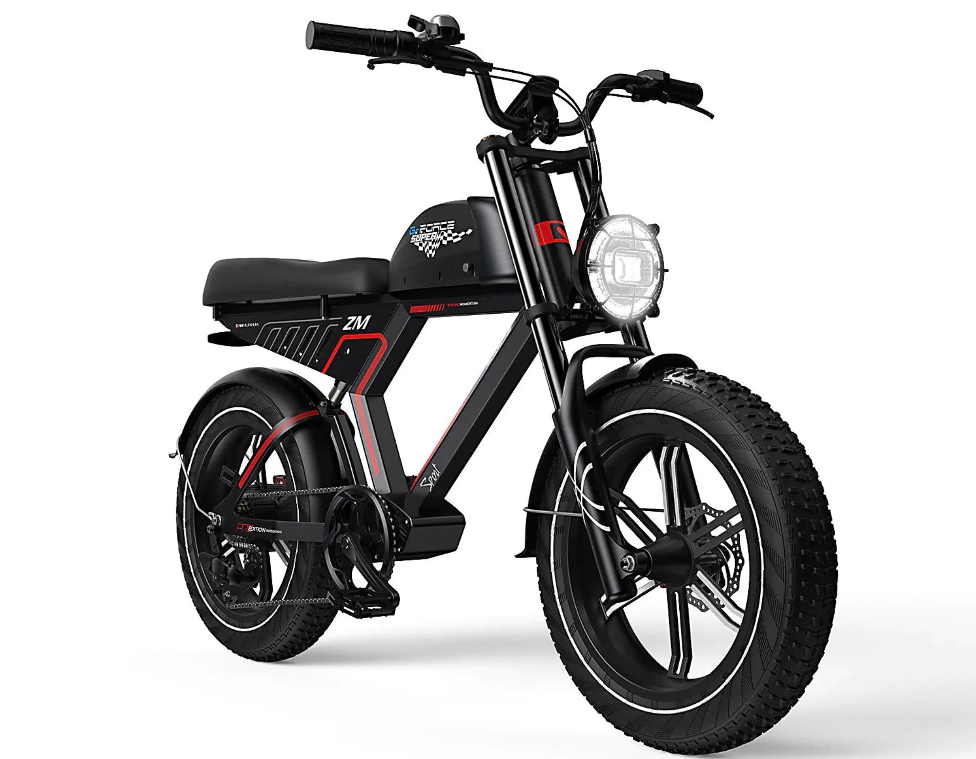 G-Force ZM 750W 48V Fat Tire Moped-Style Electric Bike