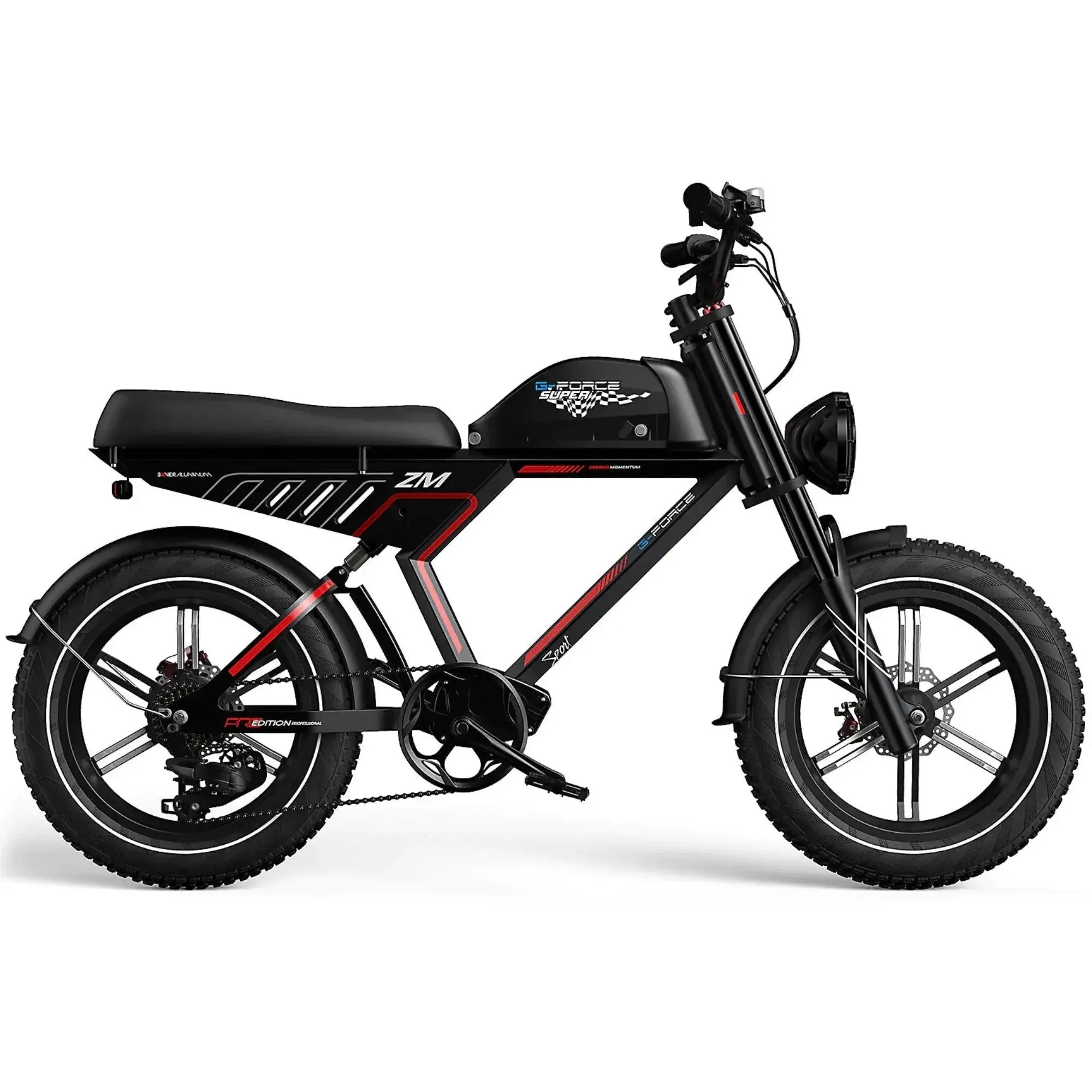 G-Force ZM 750W 48V Fat Tire Moped-Style Electric Bike  Electric Bikes Paradise