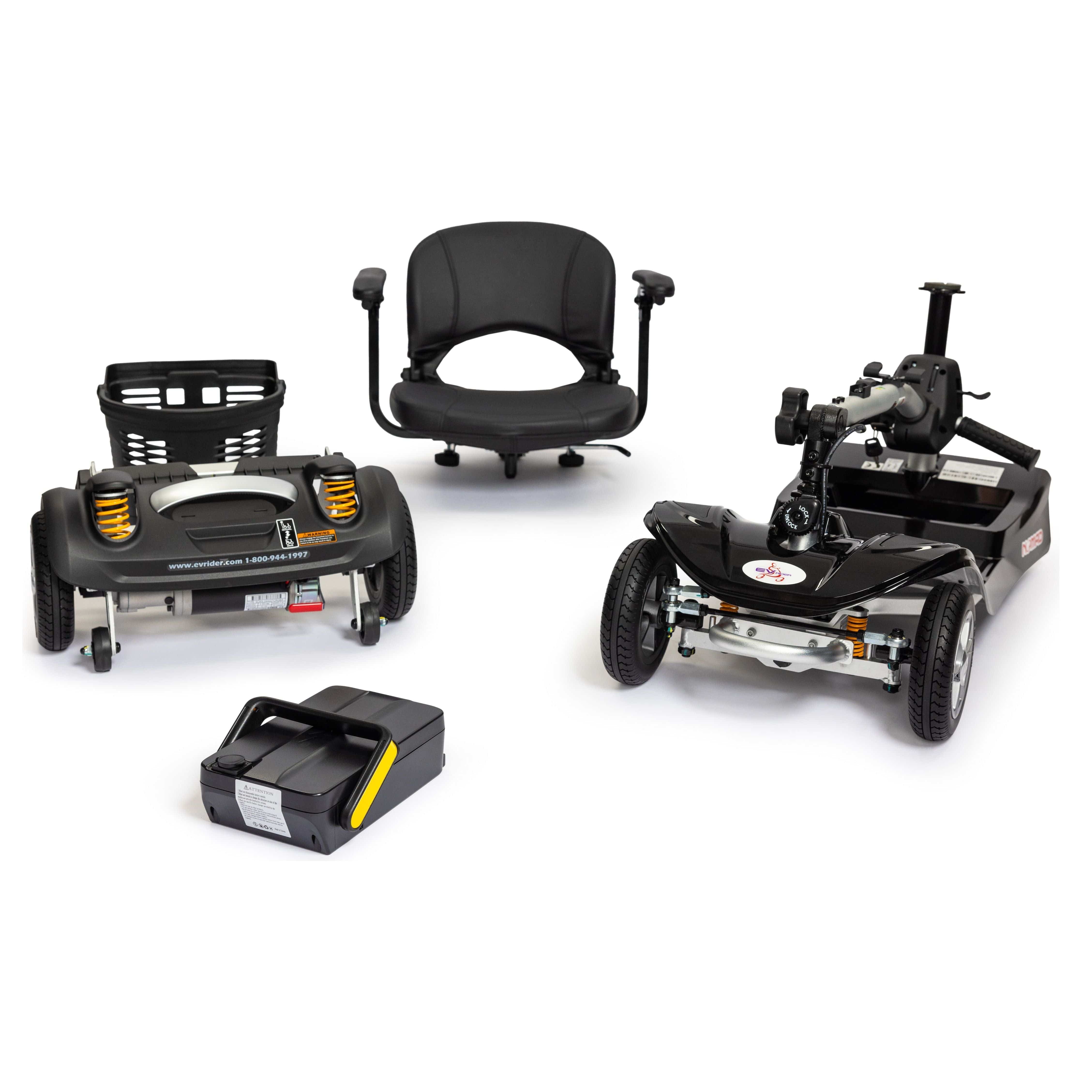 EV Rider Nomad Super Lightweight Travel Mobility Scooter with Full Suspension