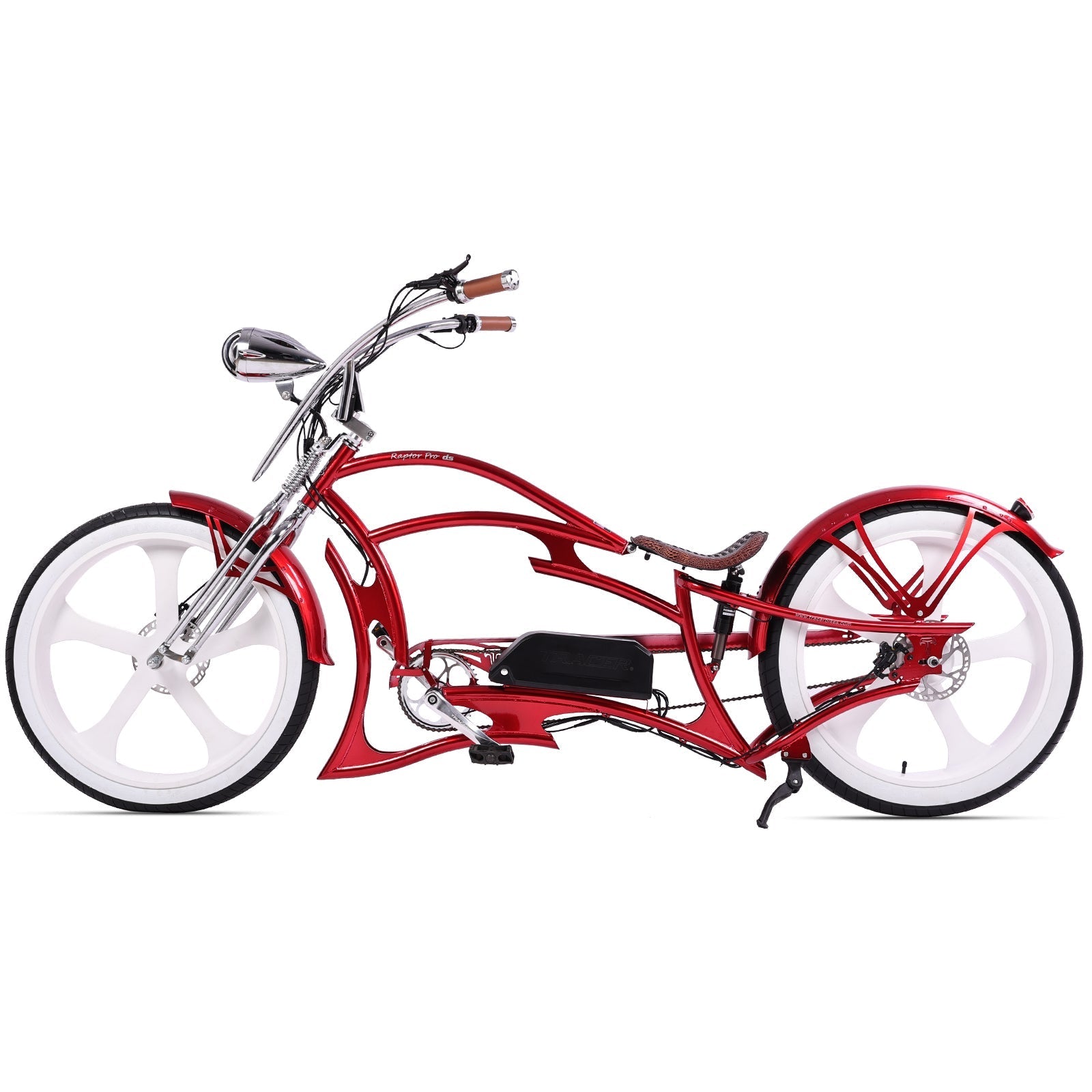 Tracer Raptor Pro DS 800W Stretch Chopper Cruiser Electric Bike