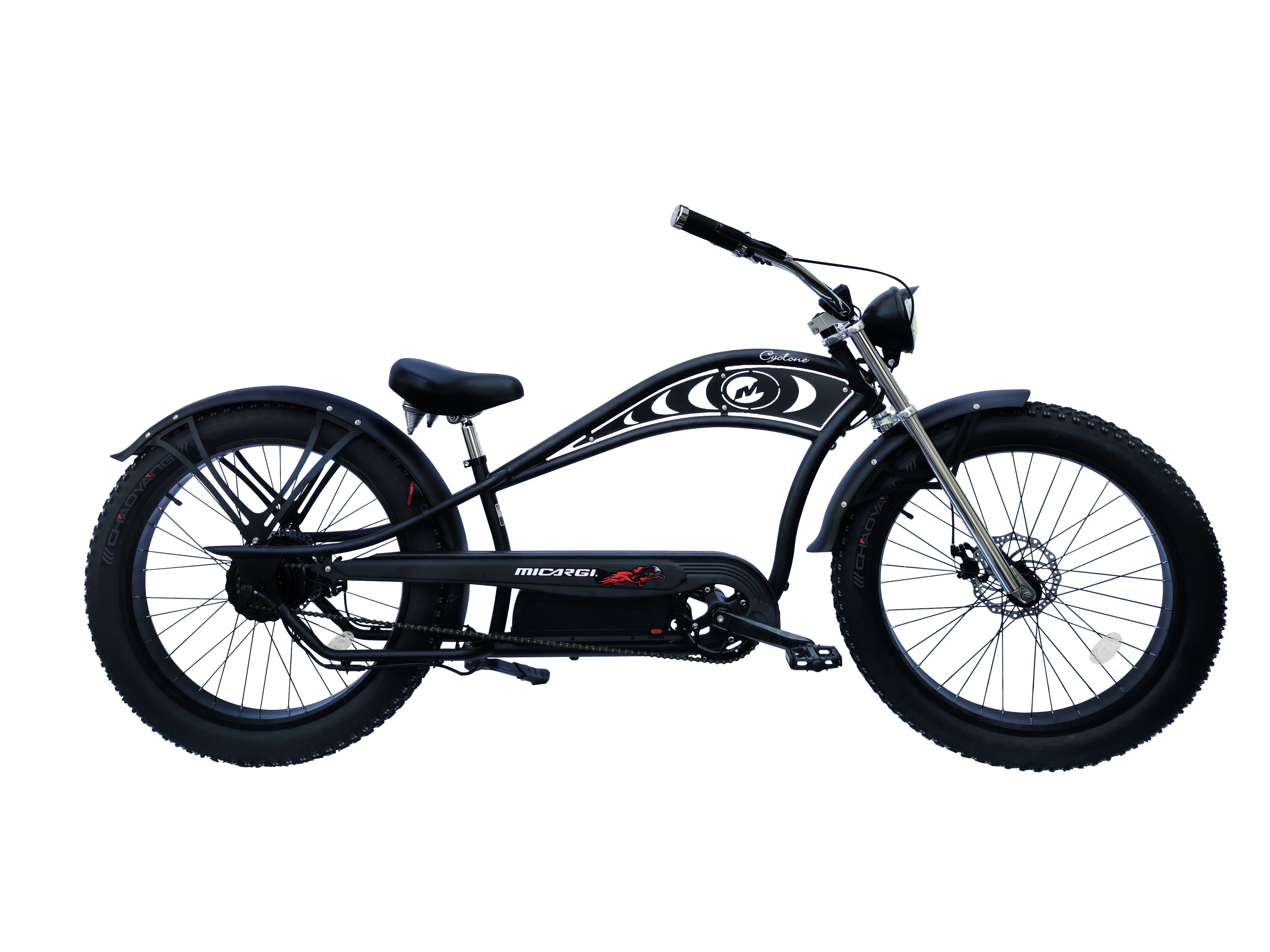 Micargi Cyclone 2.0 Deluxe 500W 48V Fat Tire Stretch Cruiser Electric Bike