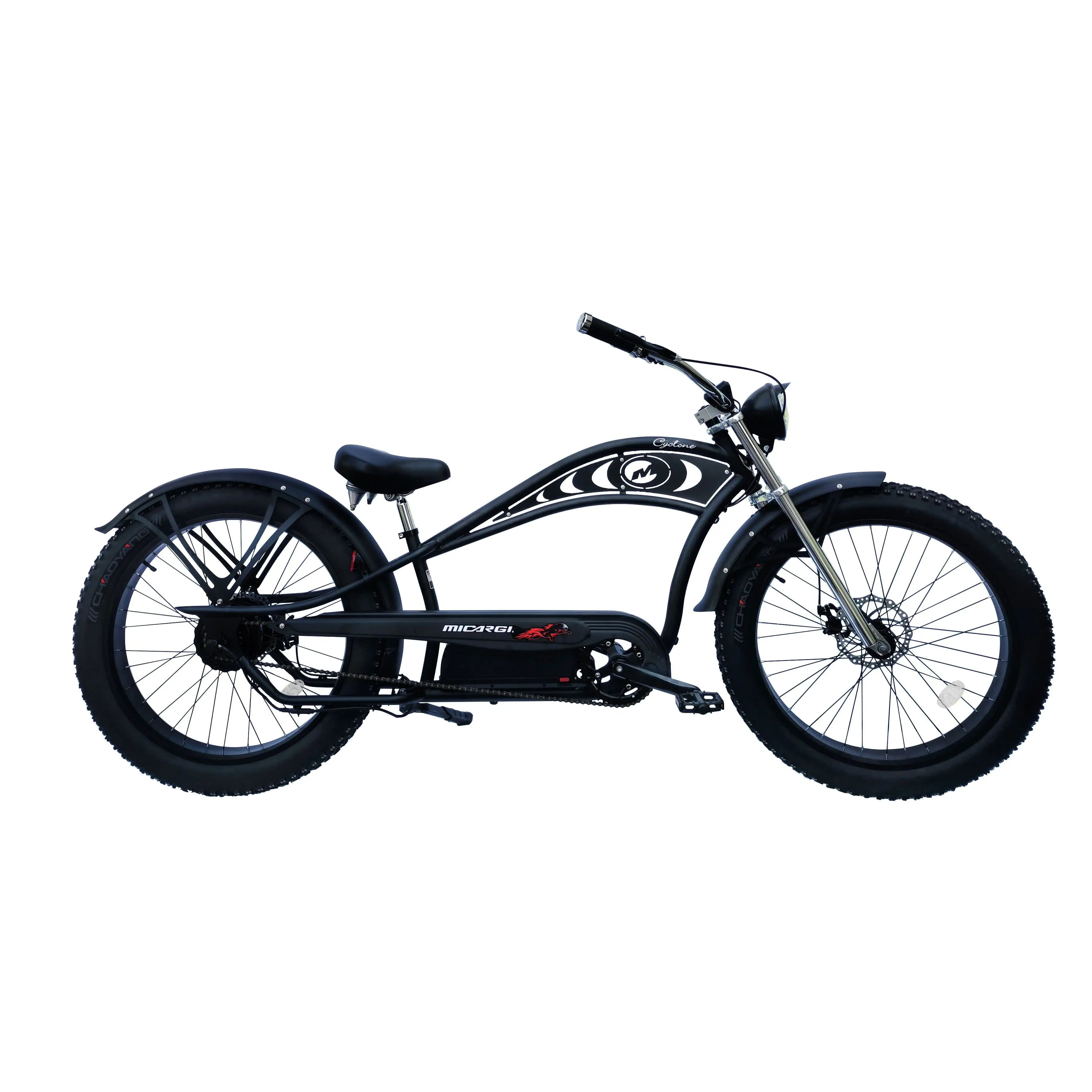 Micargi Cyclone 2.0 Deluxe 500W 48V Fat Tire Stretch Cruiser Electric Bike  Electric Bikes Paradise