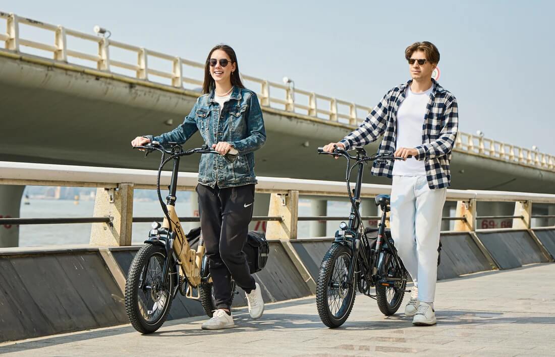 GoPowerBike GoPlus 500W Step-Through Folding Fat Tire Electric Bike