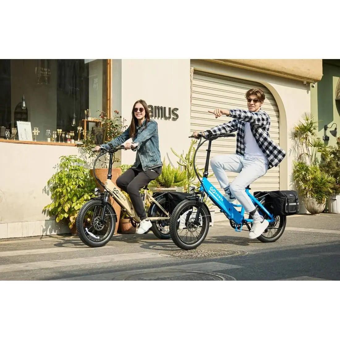 GoPowerBike GoPlus 500W Step-Through Folding Fat Tire Electric Bike  Electric Bikes Paradise