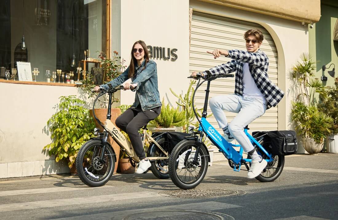 GoPowerBike GoPlus 500W Step-Through Folding Fat Tire Electric Bike