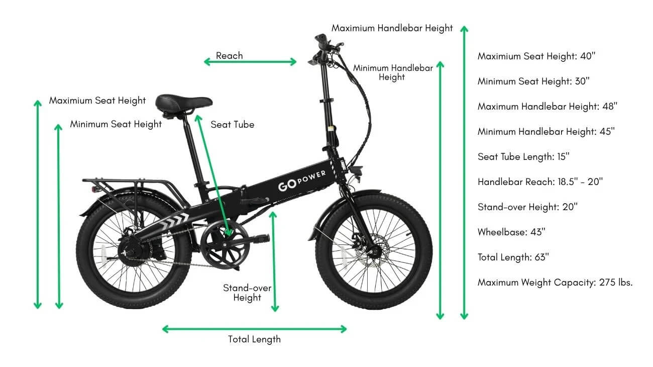 GoPowerBike GoScout 500W Front Suspension Folding Electric Bike