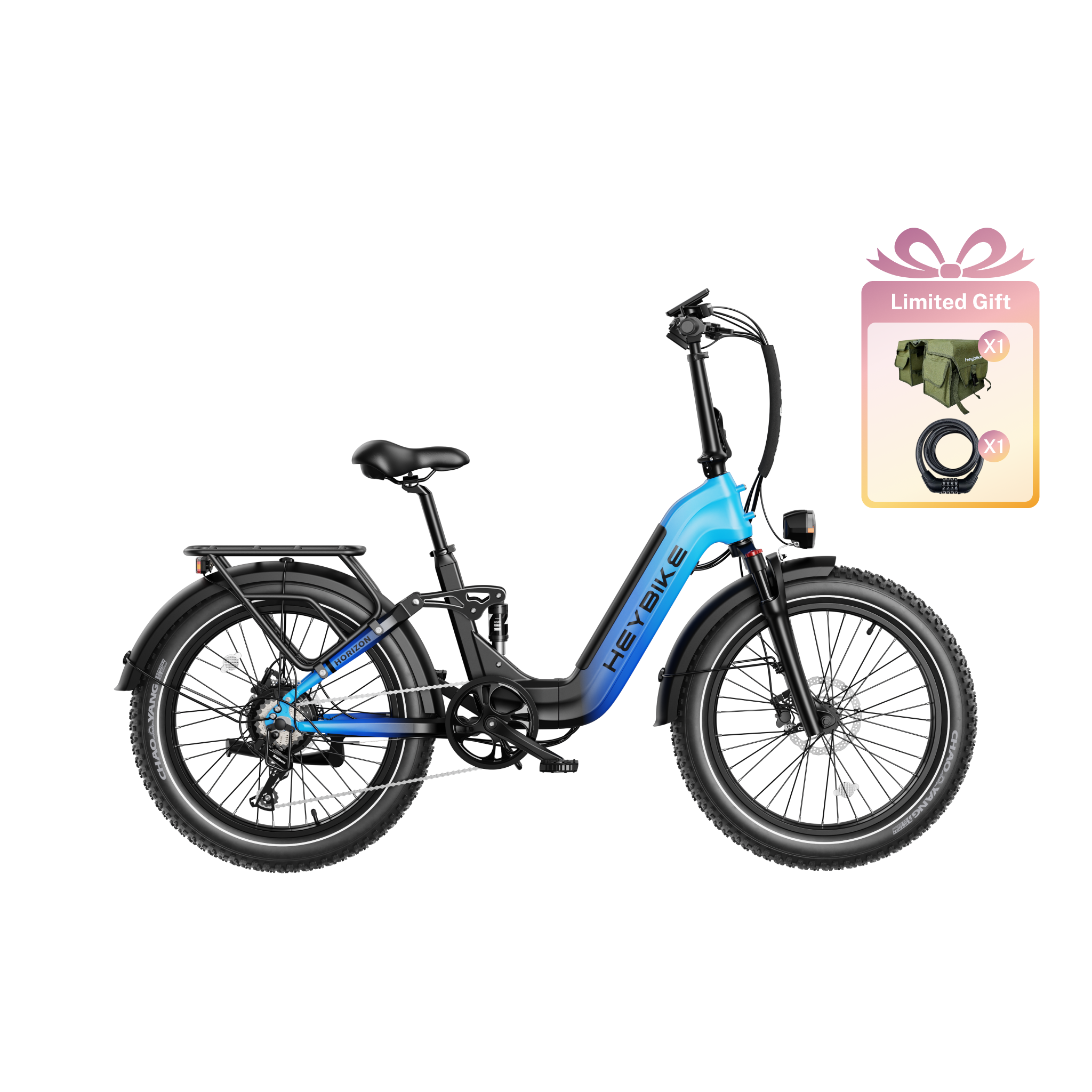 Heybike Horizon 750W Folding Fat Tire Electric Bike