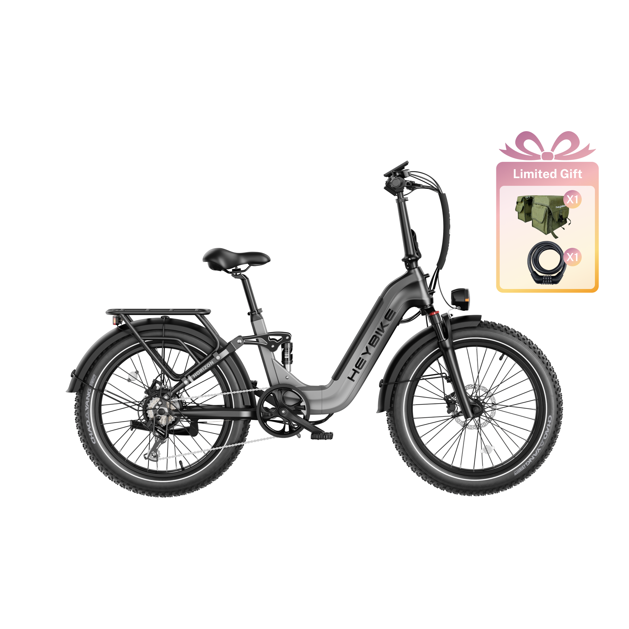 Heybike Horizon 750W Folding Fat Tire Electric Bike