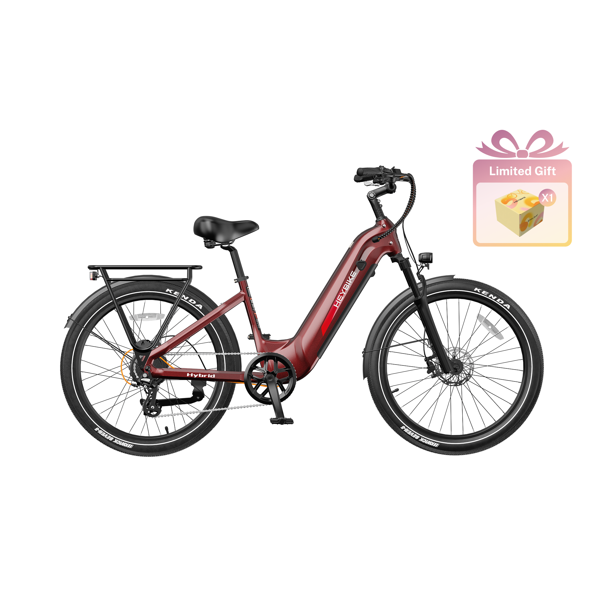 Heybike Hybrid 750W 100-Mile Range Commuter Electric Bike