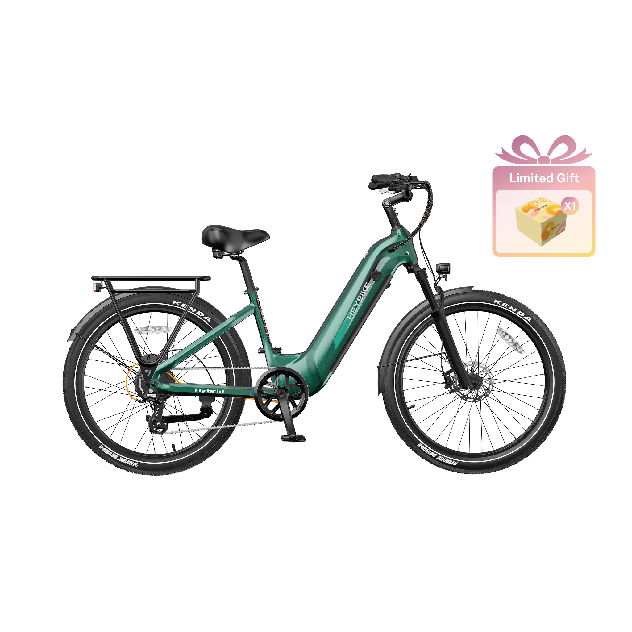 Heybike Hybrid 750W 100-Mile Range Commuter Electric Bike