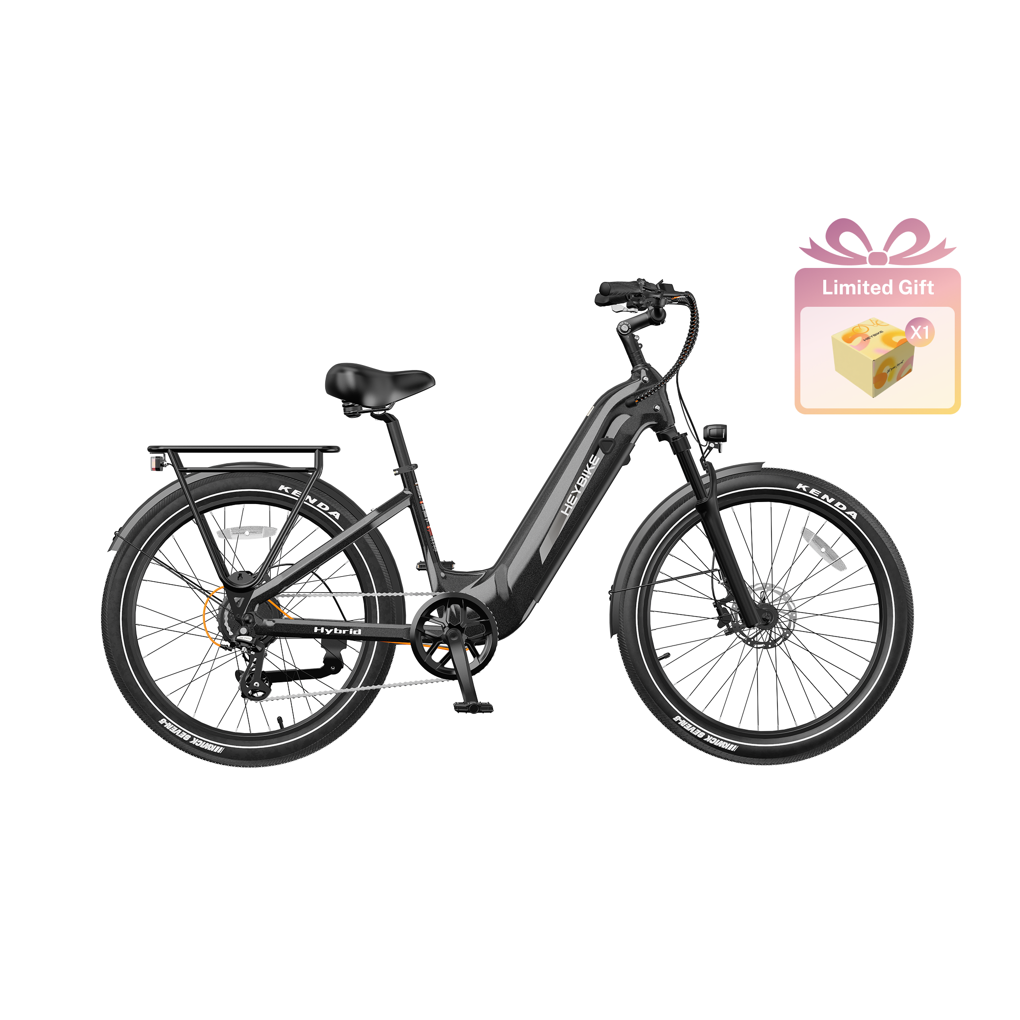 Heybike Hybrid 750W 100-Mile Range Commuter Electric Bike