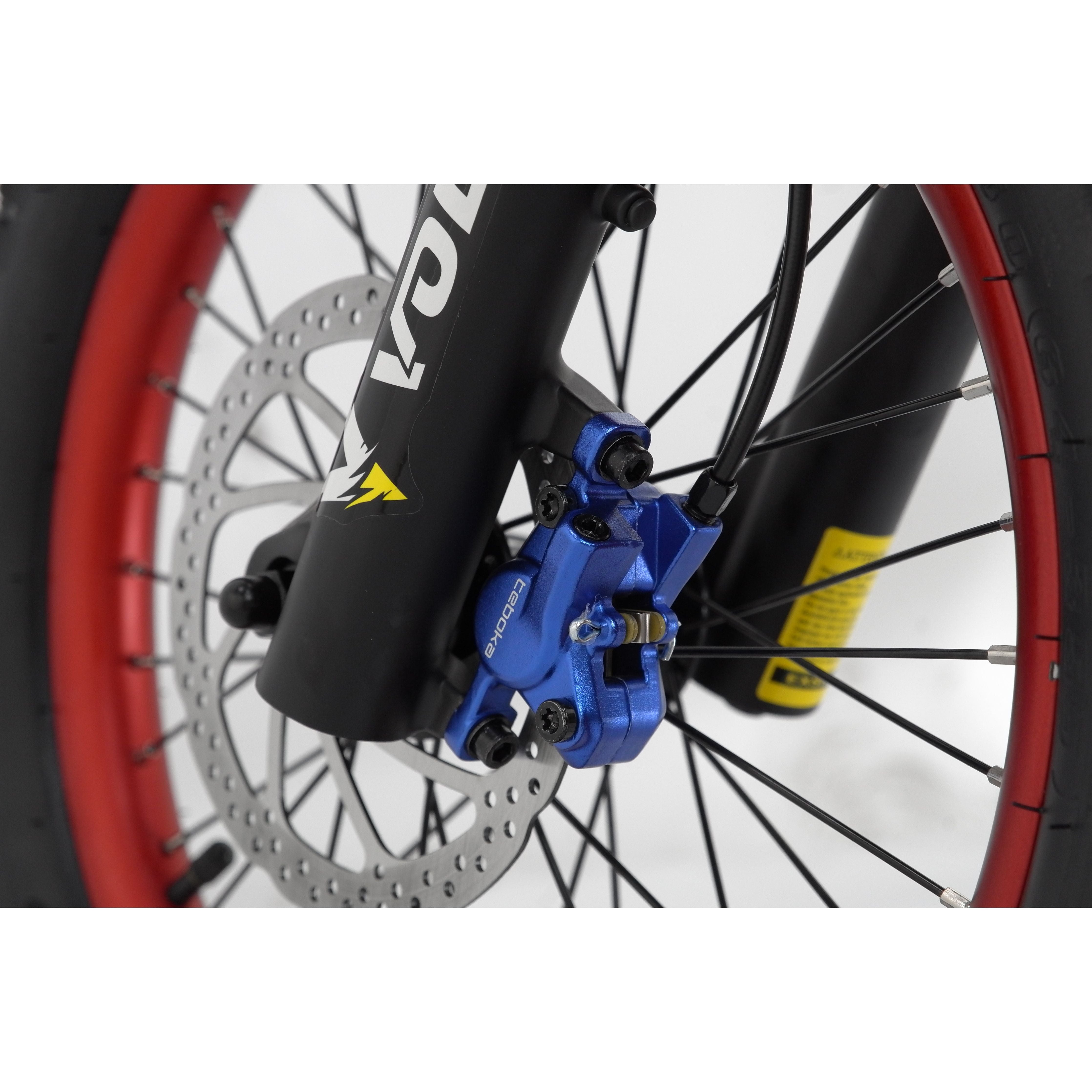 Voltaic Flying Fox 18-Inch Youth Electric Dirt Bike with Hydraulic Brakes