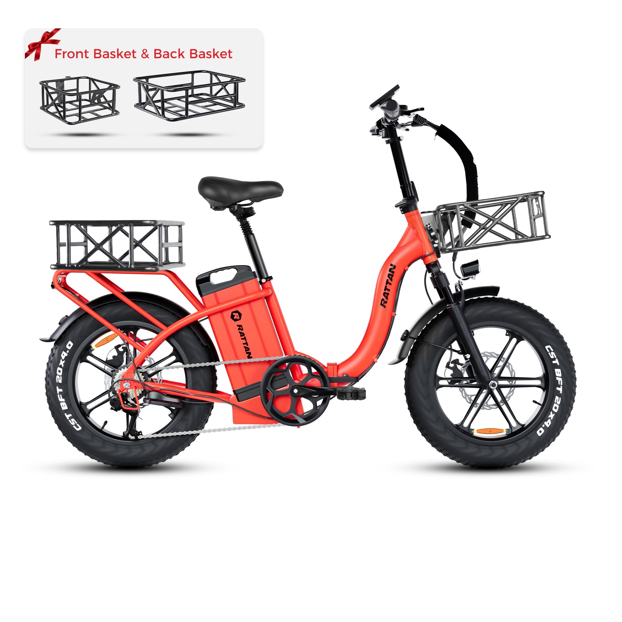 Rattan LF Ultra Step Thru Folding Fat Tire Electric Bike
