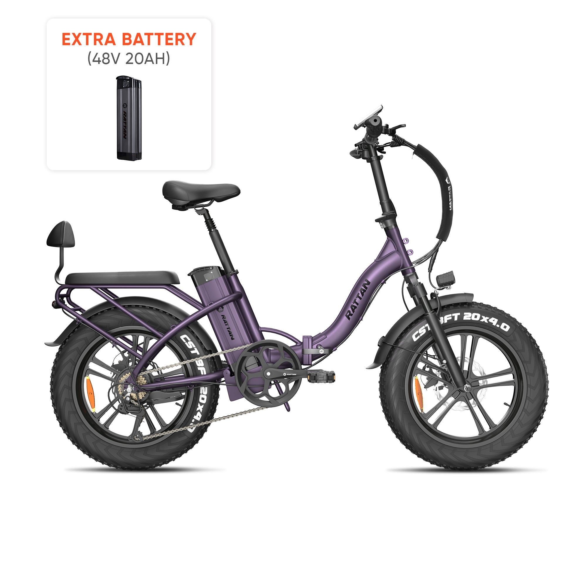 Rattan LF 750 Pro Step Thru Folding Fat Tire Electric Bike